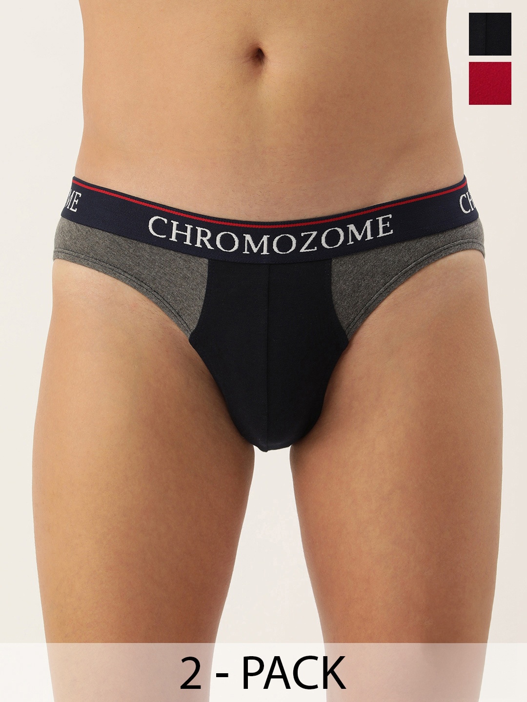 

Chromozome Men Pack of 2 Premium Colourblocked Briefs 8902733647342, Multi