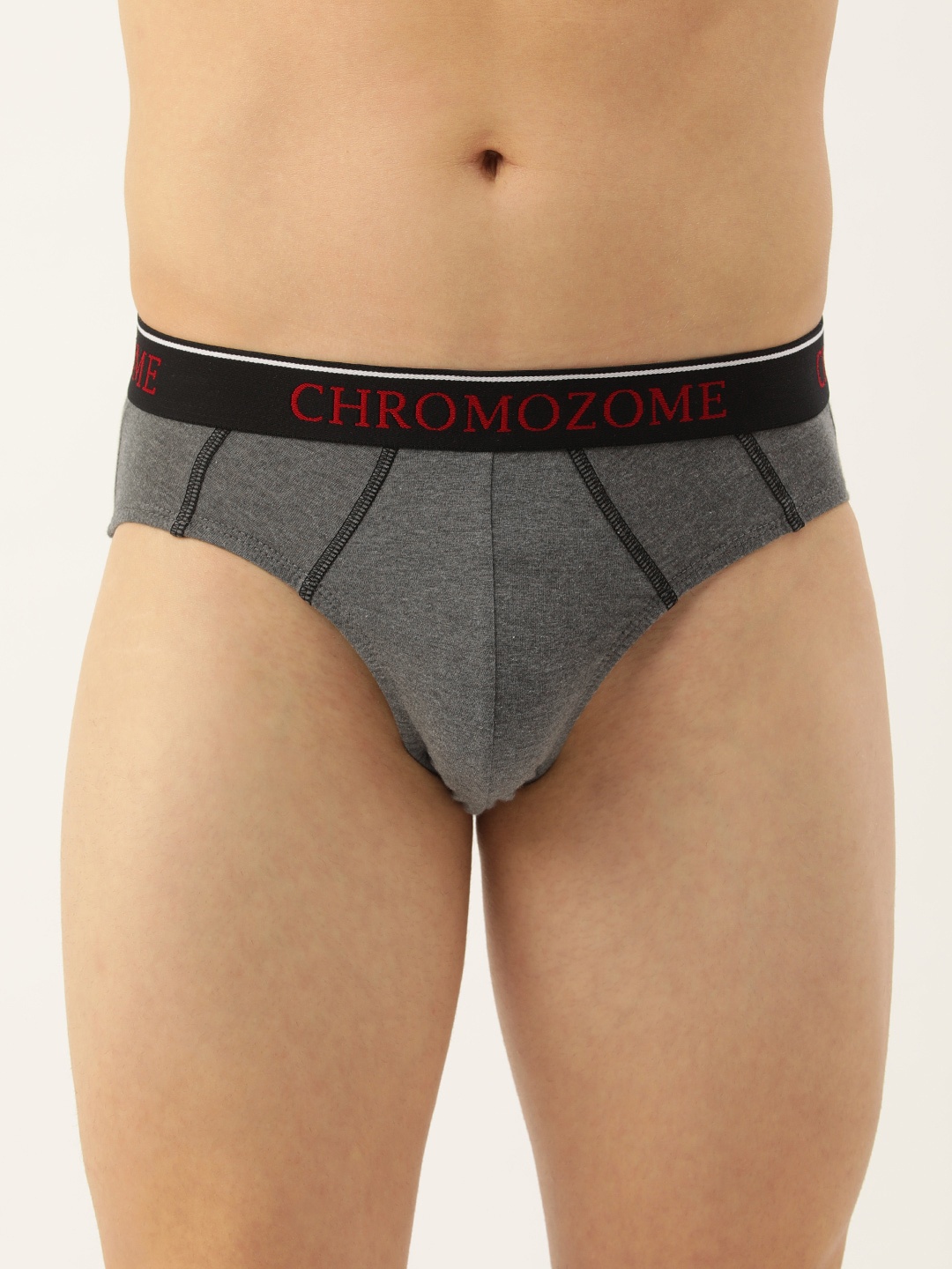 

Chromozome Men Pure Cotton Briefs 8902733648028-C-Marl, Grey