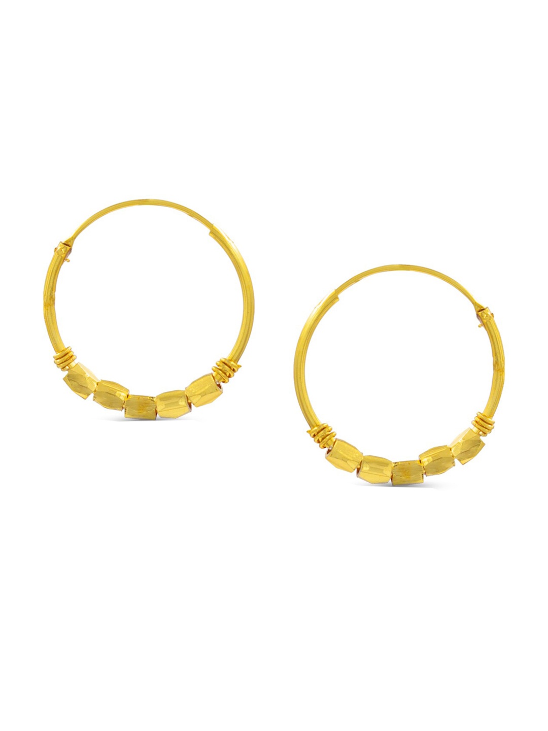 

PRIVIU Gold-Plated Circular Hoop Earrings