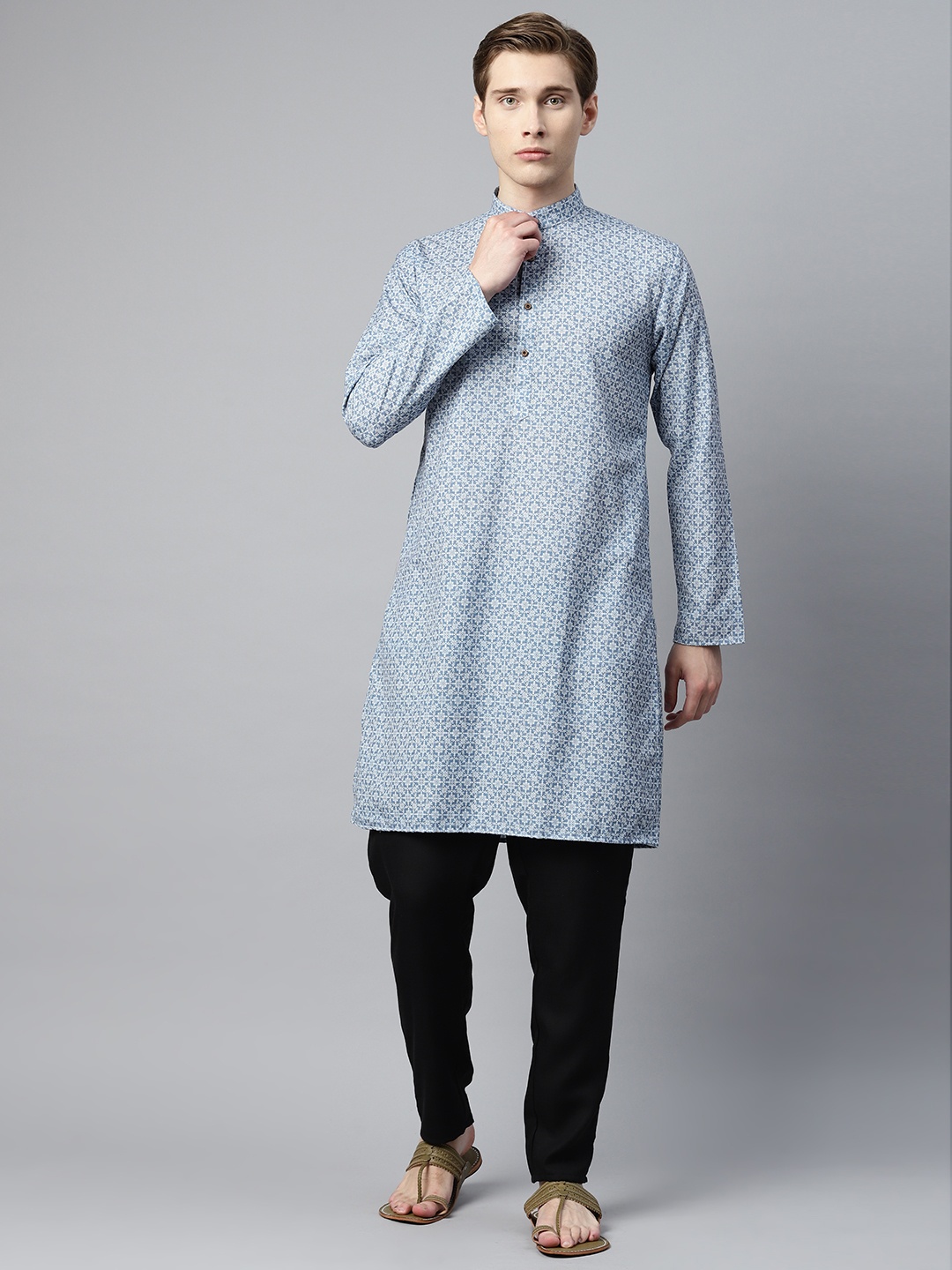 

Luxrio Ethnic Motifs Printed Kurta, Blue