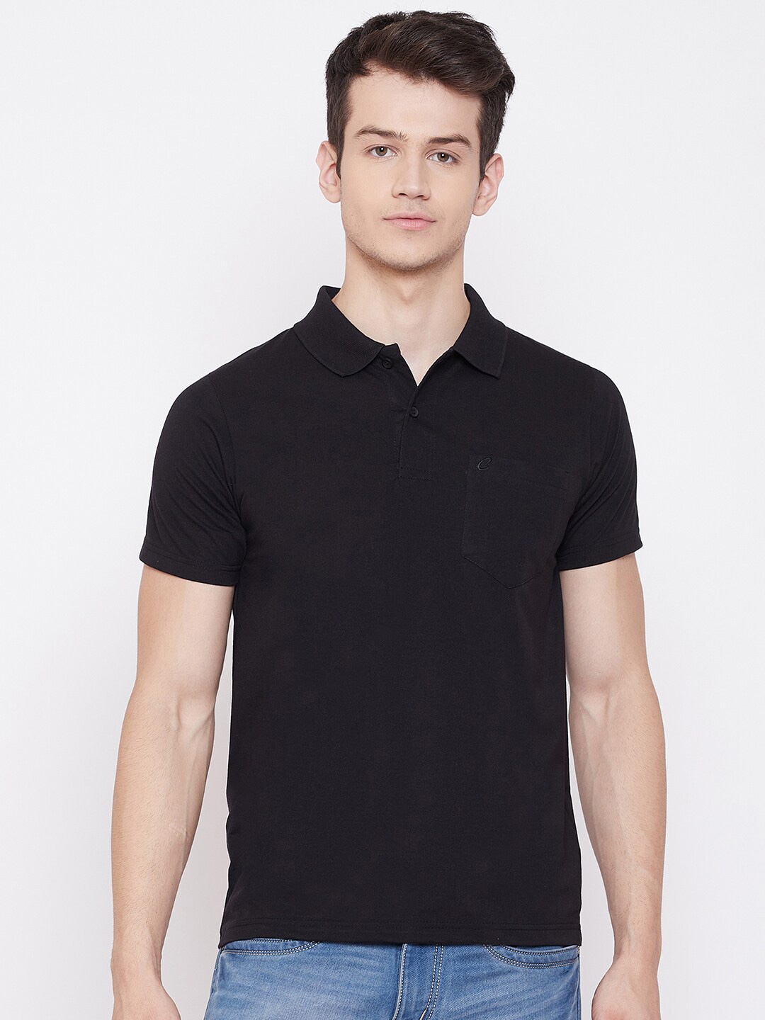 

Camey Polo Collar Relaxed-Fit Cotton T-shirt, Black
