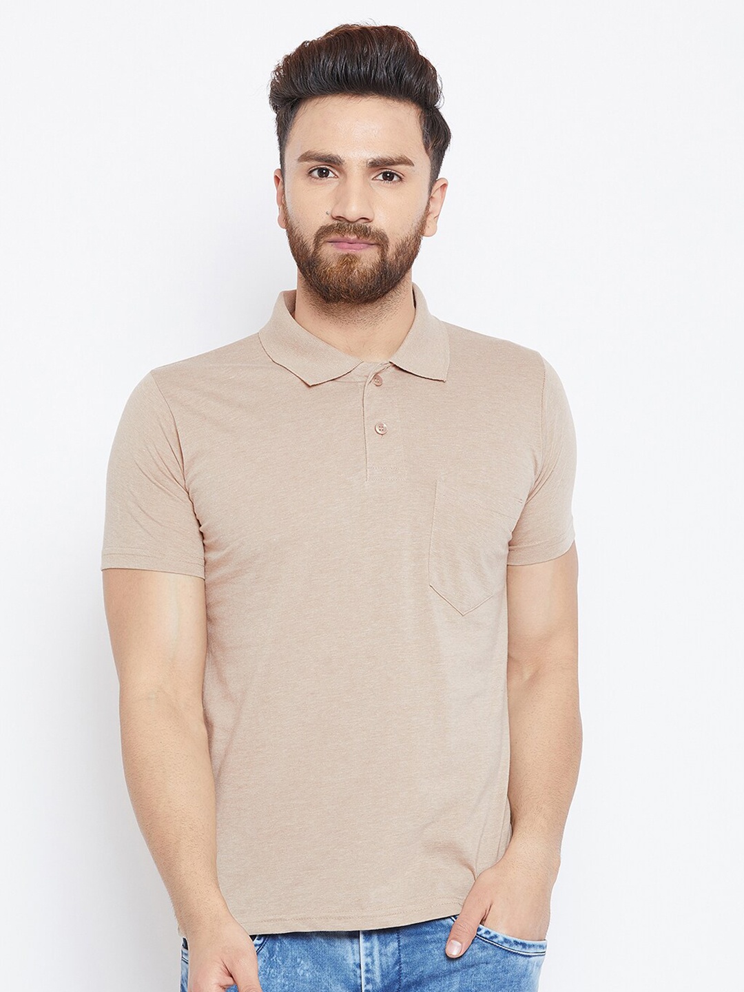 

Camey Polo Collar Relaxed-Fit Cotton T-shirt, Cream