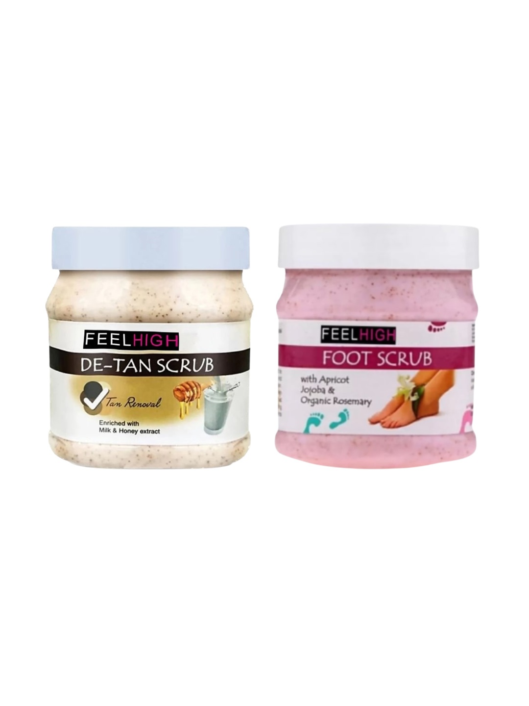 

FEELHIGH Pack Of 2 Foot Scrub & De-Tan Scrub- 500ml each, Cream