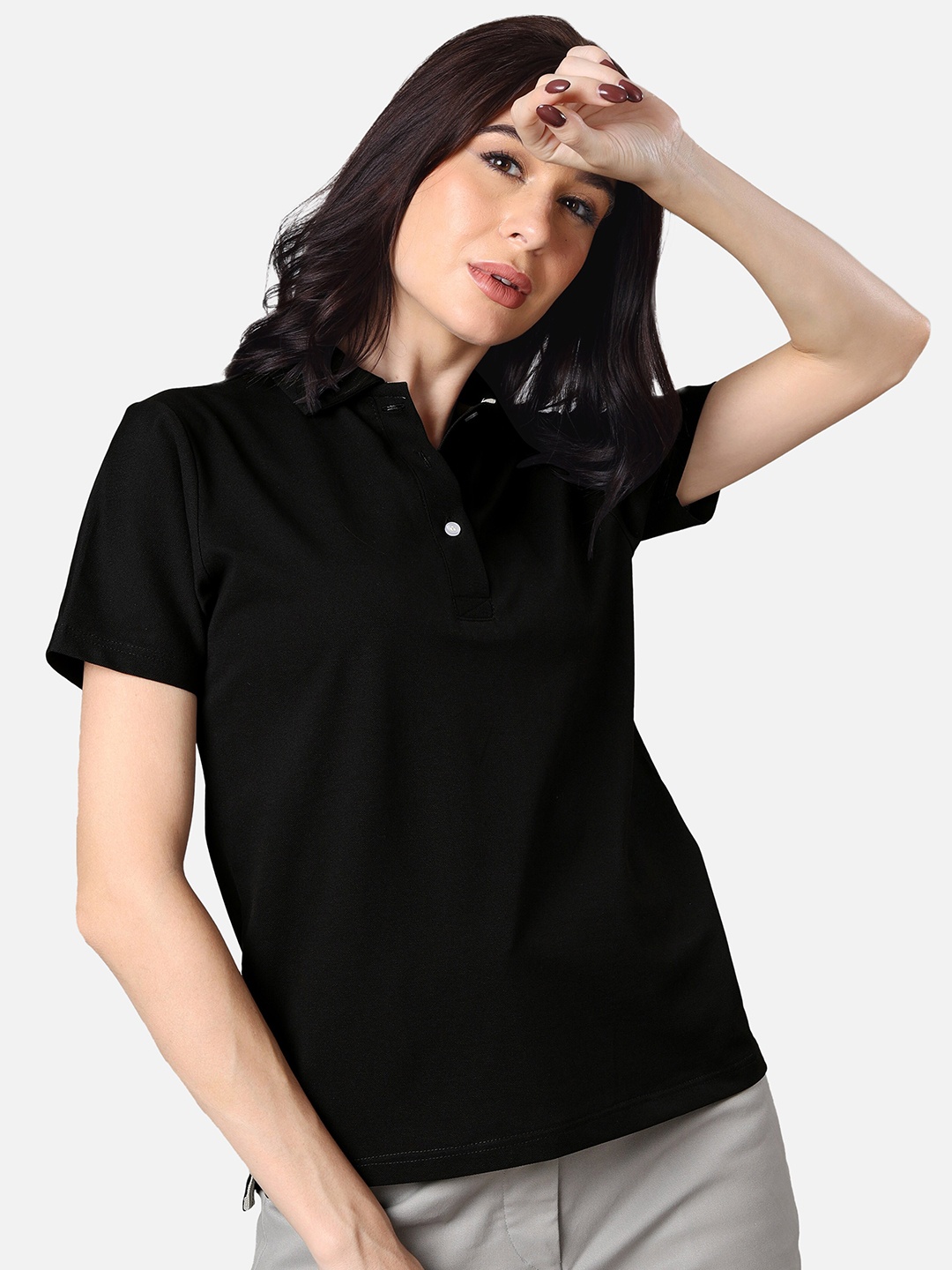 

NEOFAA Air Technology Polo Collar Short Sleeves T-shirt, Black