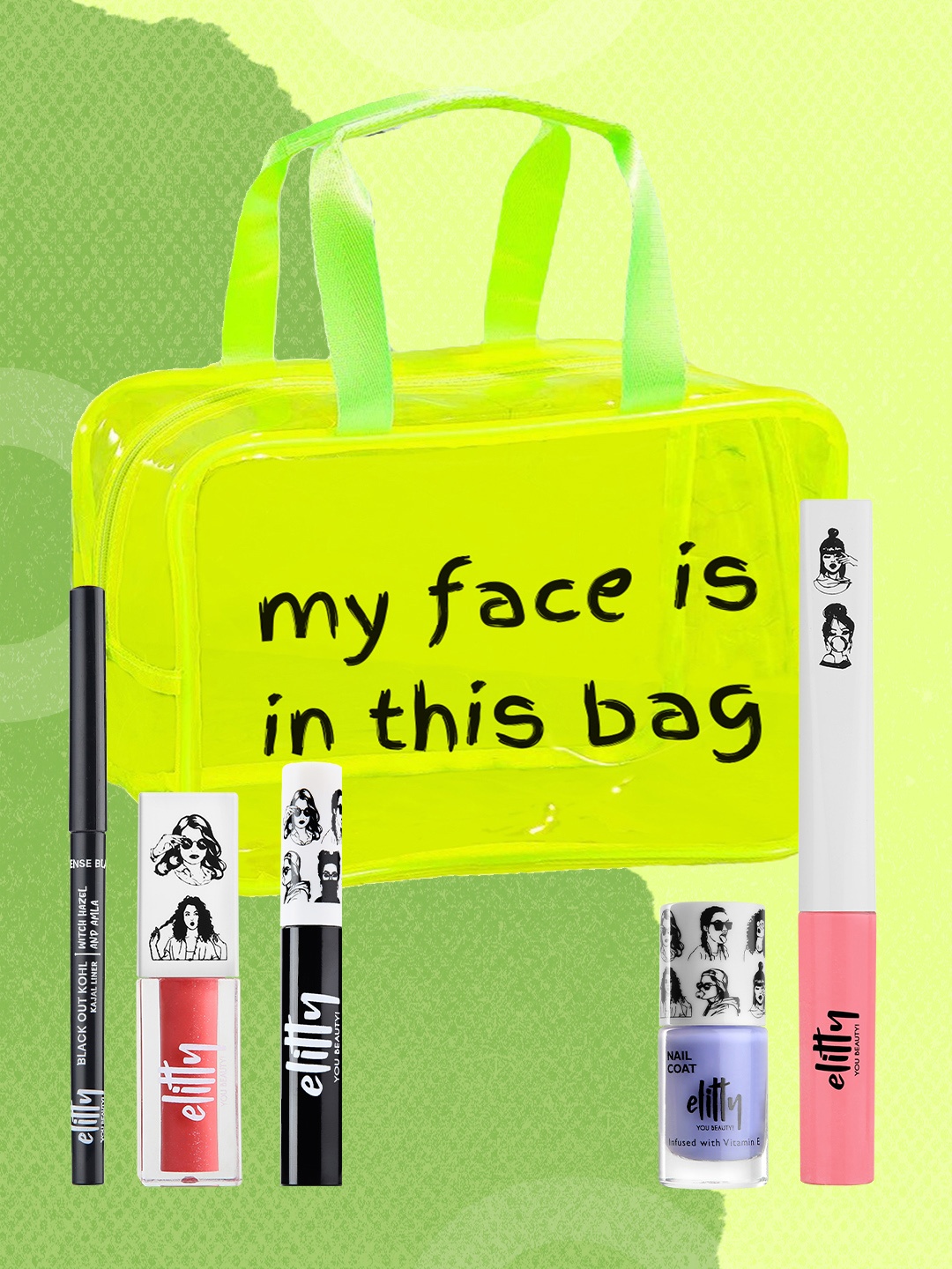 

Elitty Women Glow Girl Make Up Gift Set, Fluorescent green