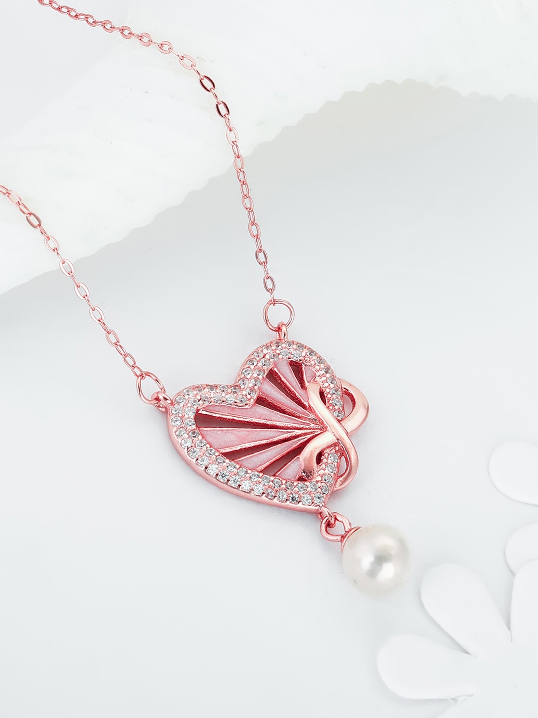 

GIVA Rose Gold-Plated Forever Heart Shaped Necklace