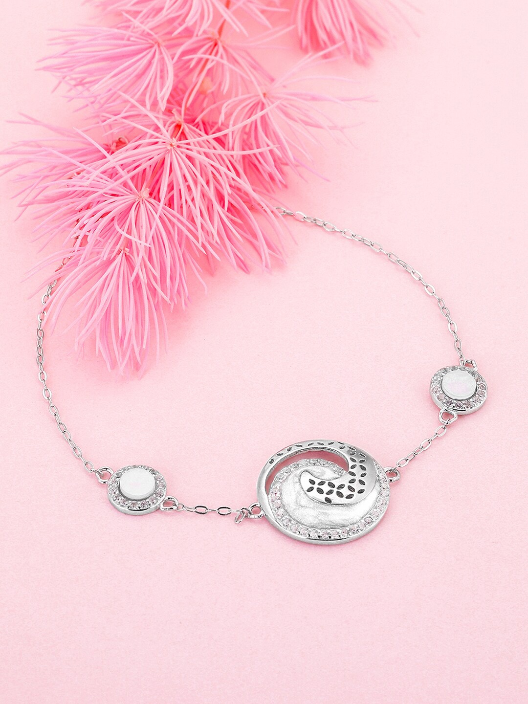 

GIVA Sterling Silver Rhodium-Plated Charm Bracelet