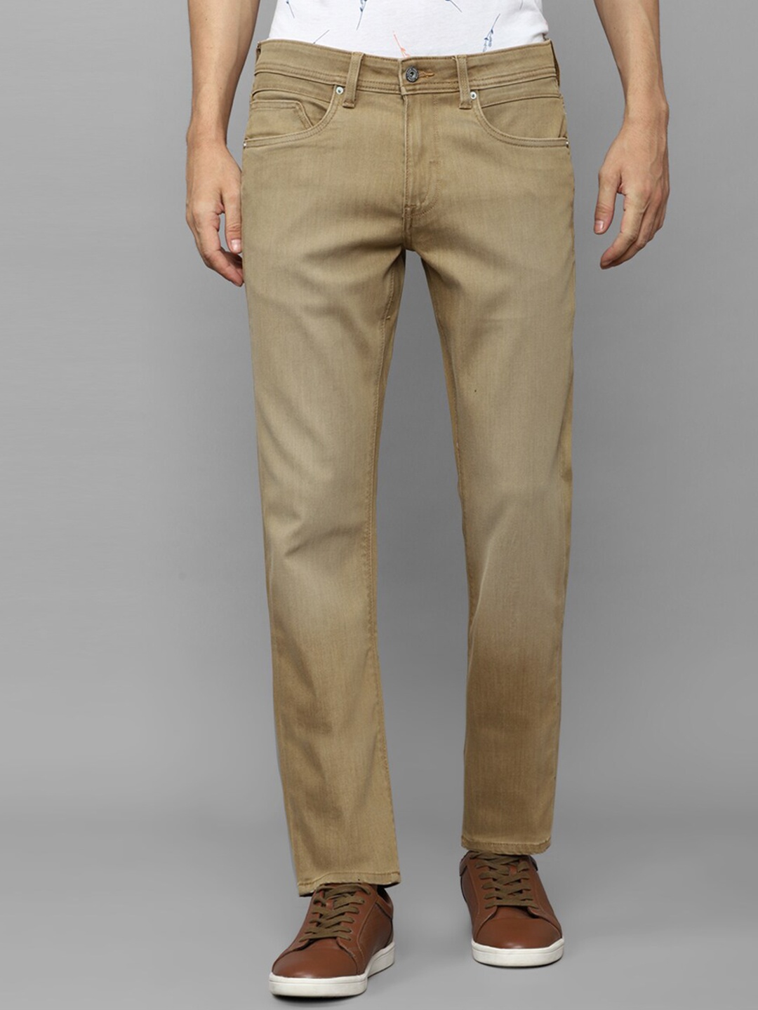

Louis Philippe Jeans Men Slim Fit Clean Look Coloured Jeans, Khaki