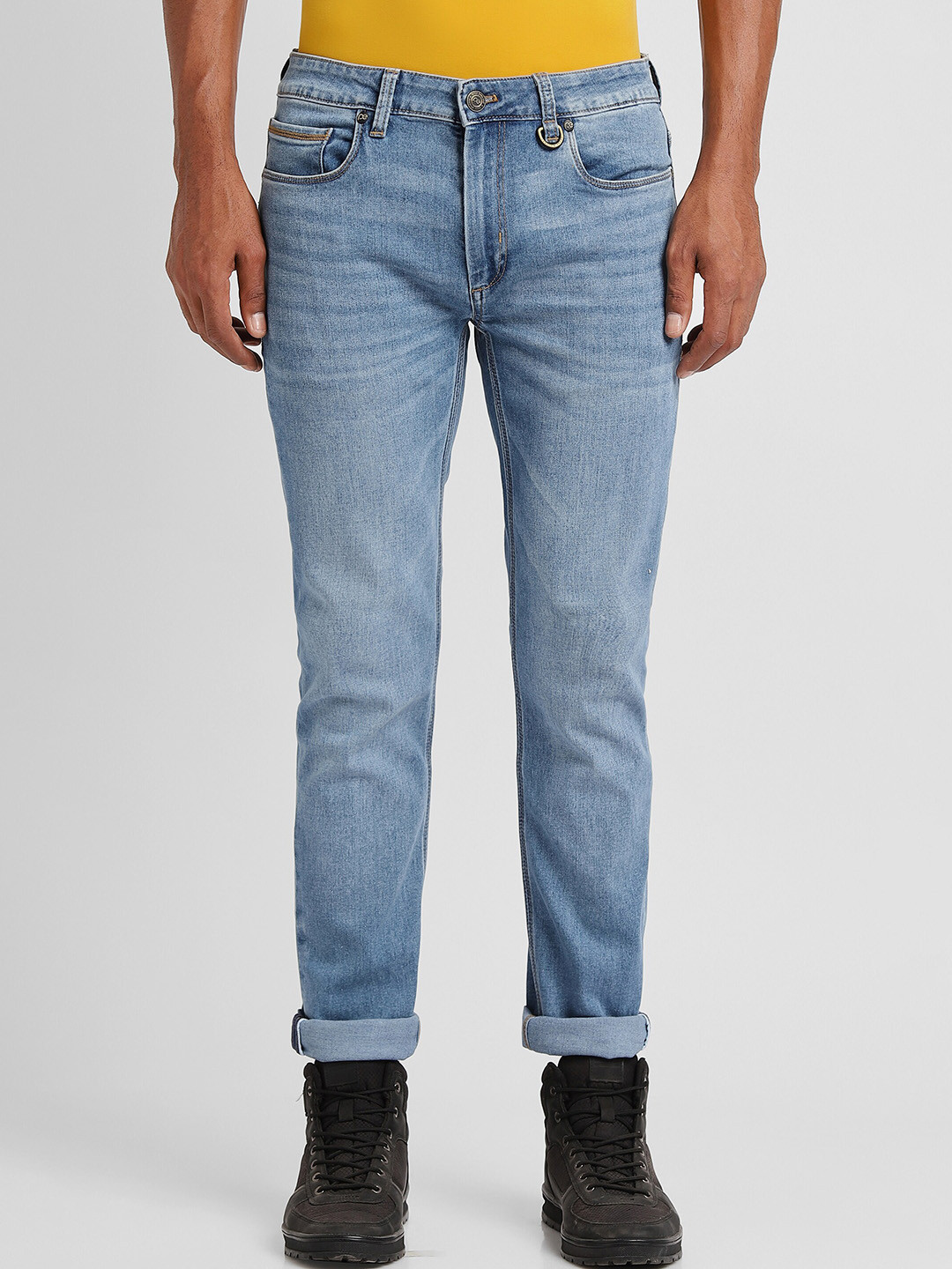 

Peter England Casuals Men Slim Fit Clean Look Jeans, Blue