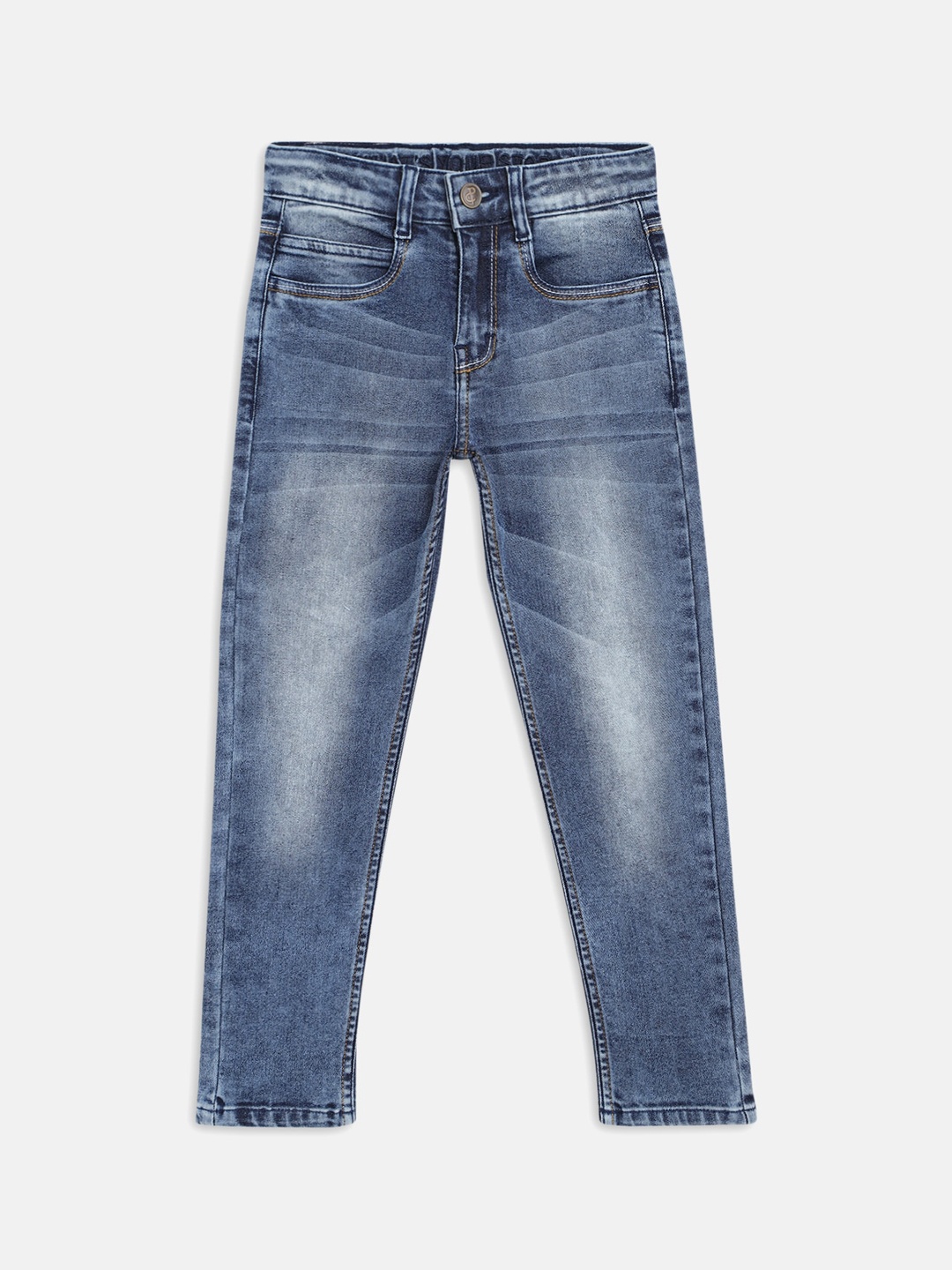 

TALES & STORIES Boys Blue Slim Fit Clean Look Heavy Fade Stretchable Jeans