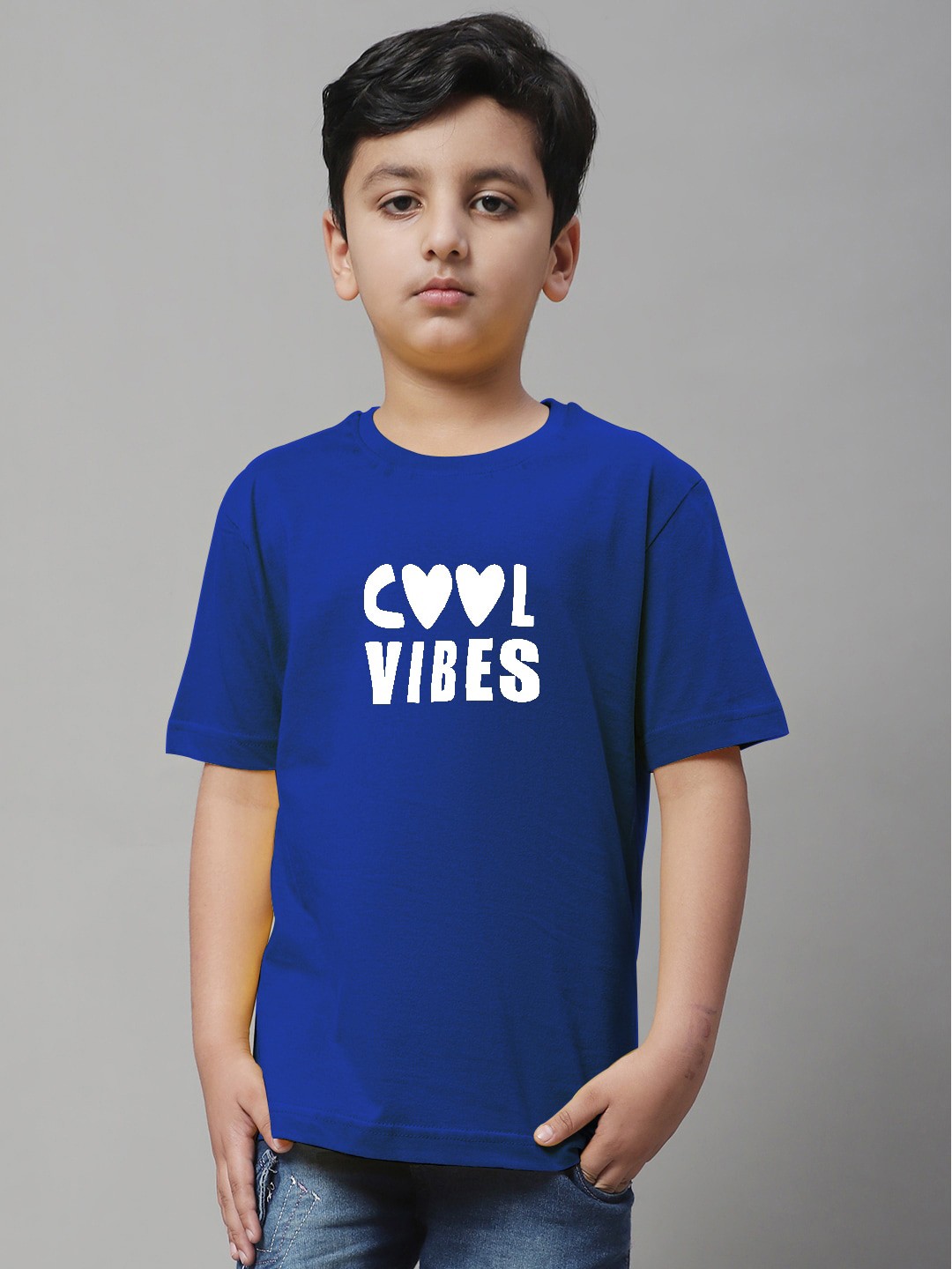 

Friskers Boys Typography Printed Pure Cotton T-Shirt, Blue