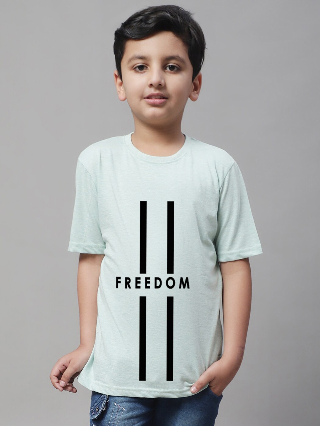 

Friskers Boys Typography Printed Pure Cotton T-Shirt, Sea green