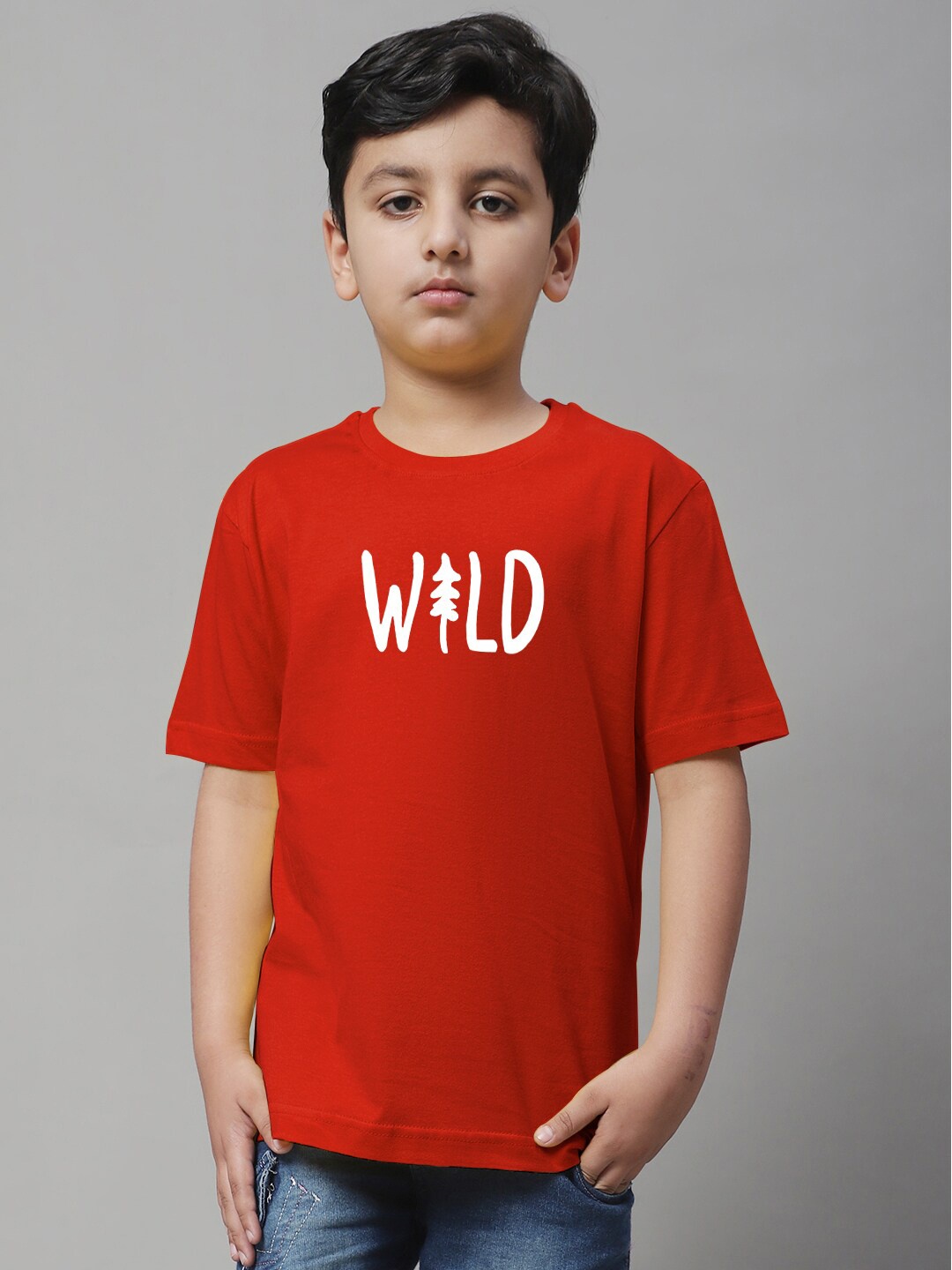 

Friskers Boys Typography Printed Pure Cotton T-Shirt, Red