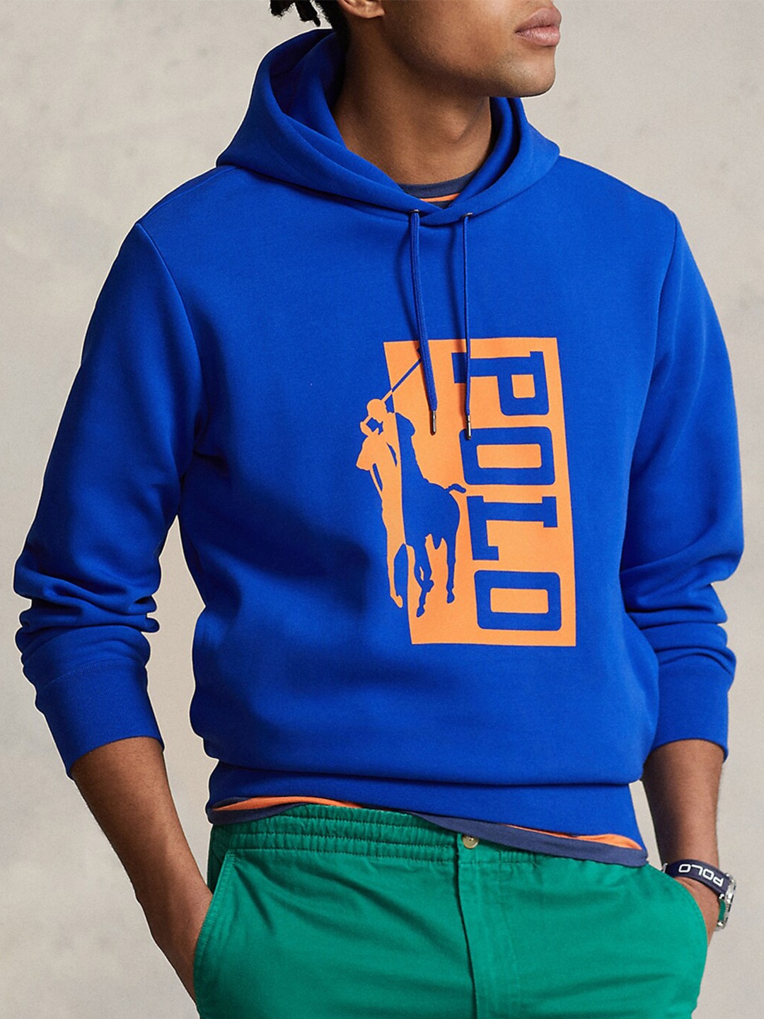 

Polo Ralph Lauren Brand Logo Printed Cotton Pullover Sweatshirt, Blue