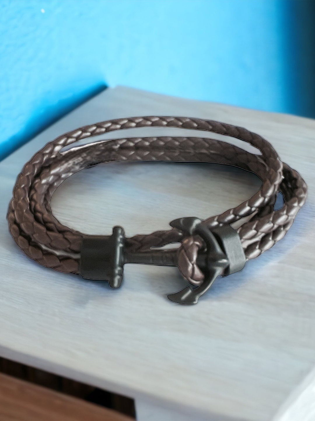 

MYKI Men Afghan Multistrand Bracelet, Brown