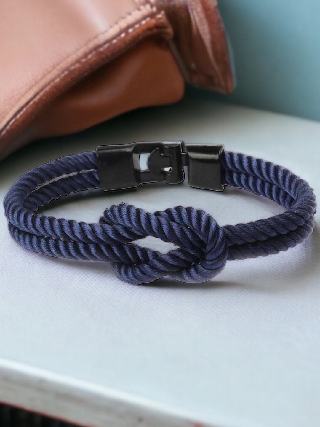 

MYKI Men Rope Design Wraparound Bracelet, Blue