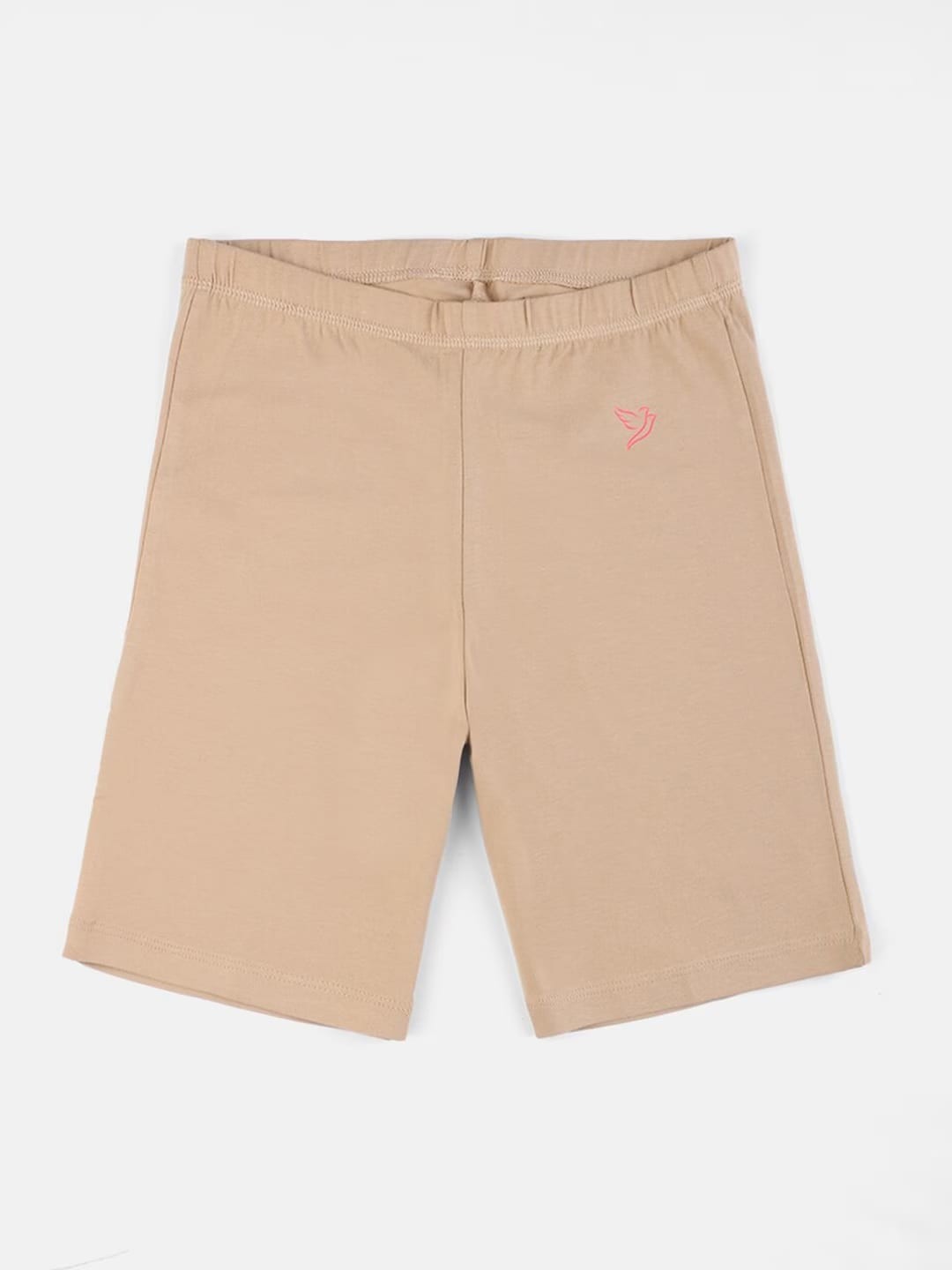 

TWIN BIRDS Girls Skinny Fit Shorts, Beige
