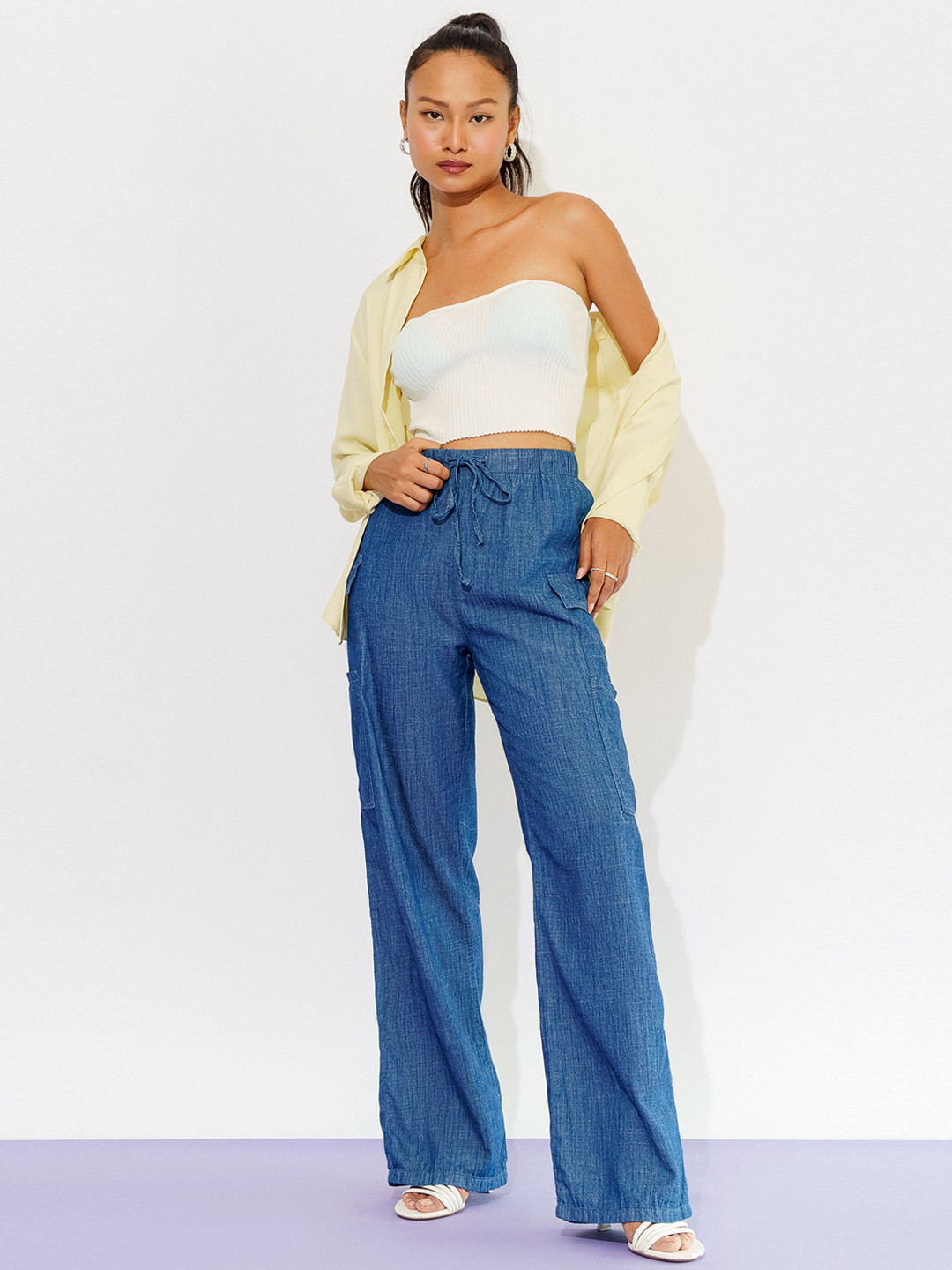 

FREAKINS Women Blue Relaxed Fit High-Rise Clean Look Jeans