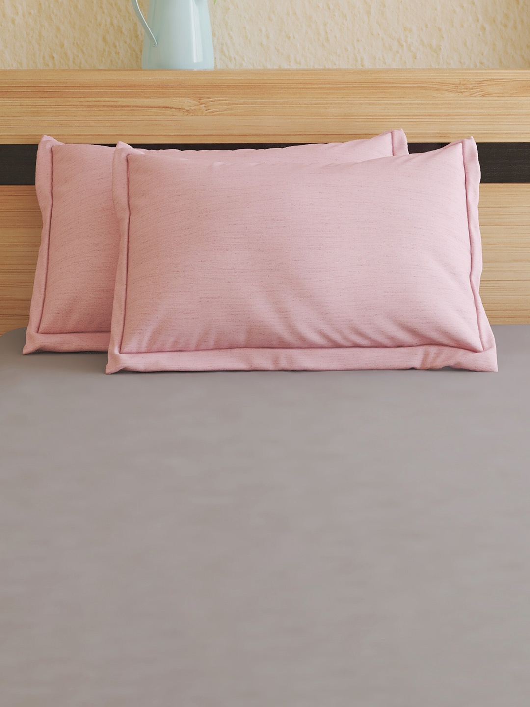 

Home Centre 2-Pcs Pink Cotton Pillow Covers