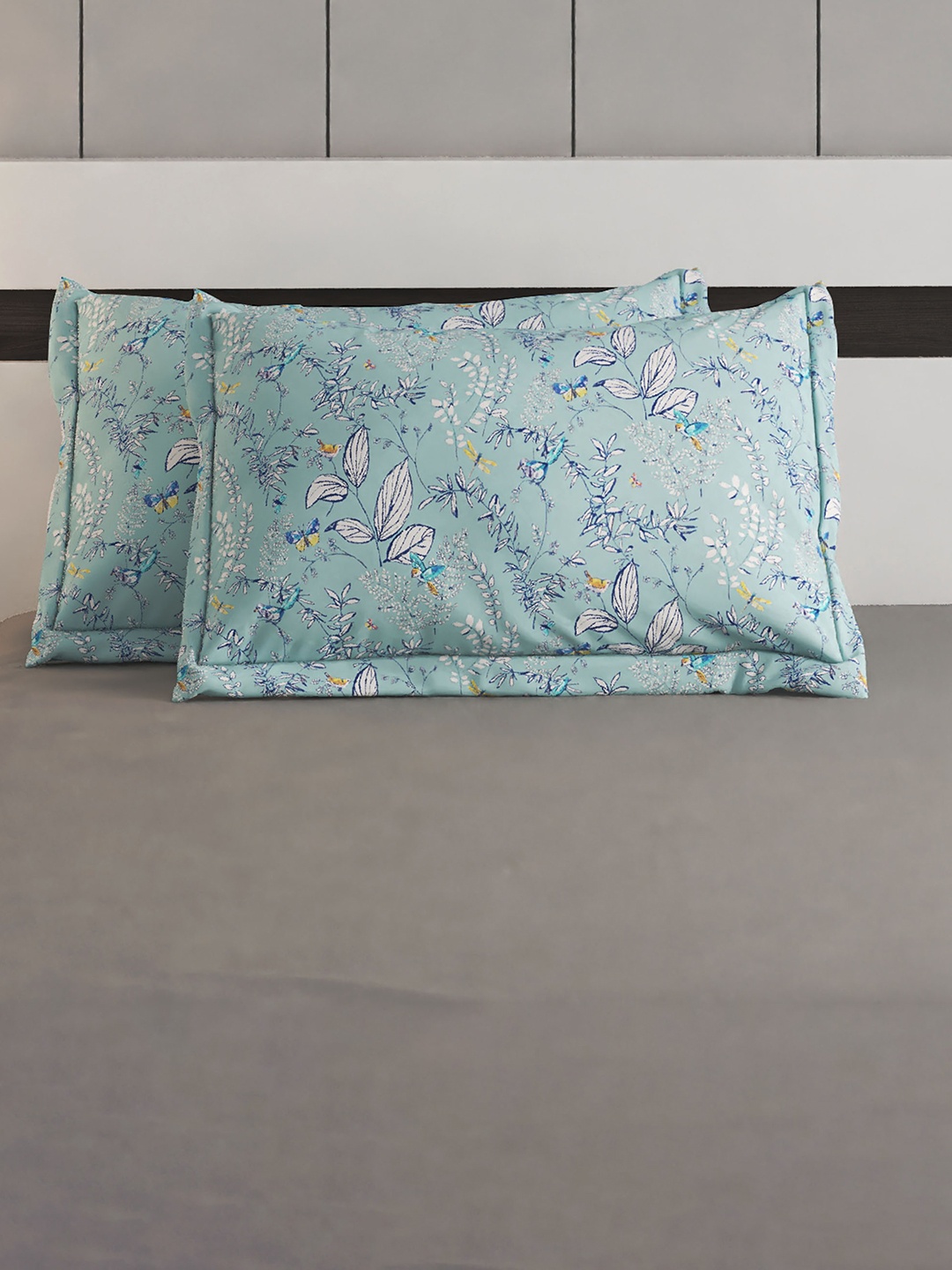 

Home Centre Medley Santorini Blue 2 Pieces Printed Cotton Pillow Covers