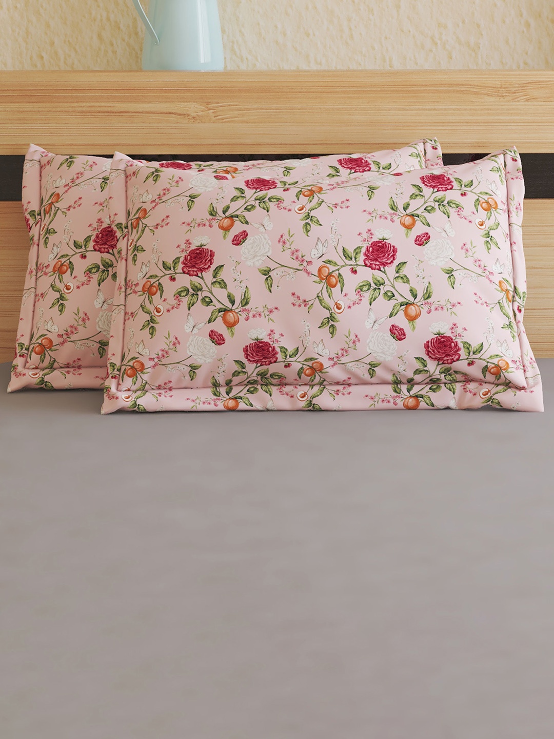 

Home Centre Medley Hoovu Pink 2 Pieces Printed Cotton Pillow Covers