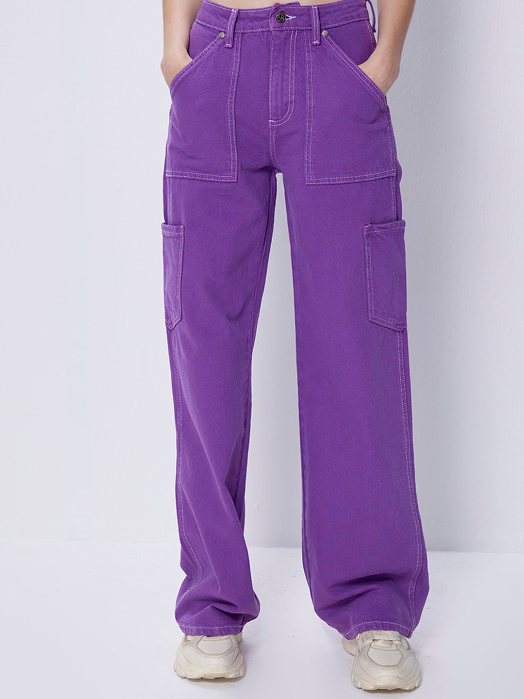 

COVER STORY Women Purple Wide Leg Jeans