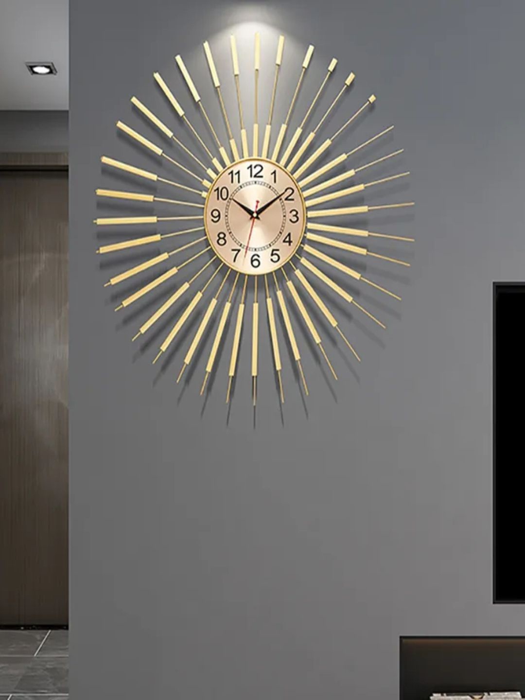 

The Art House Gold-Toned Textured Abstract Shaped Contemporary Wall Clock
