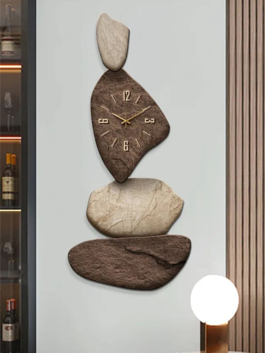

The Art House Brown Textured Abstract Shaped Contemporary Wall Clock