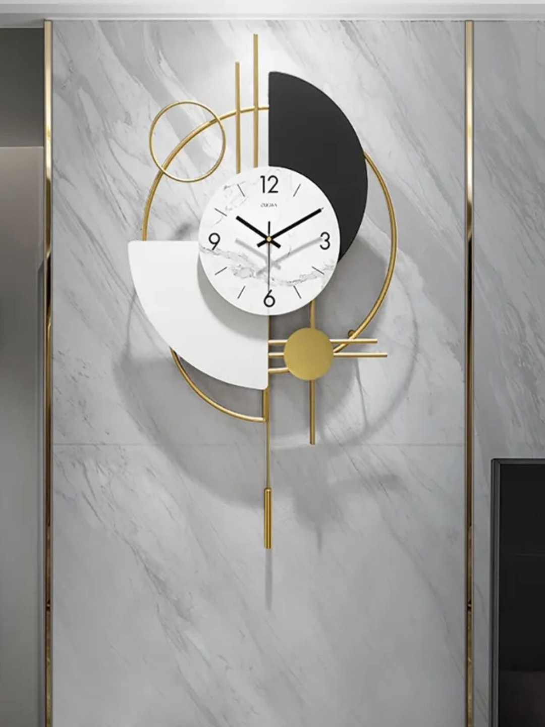 

The Art House White Geometric Shaped Wall Clock