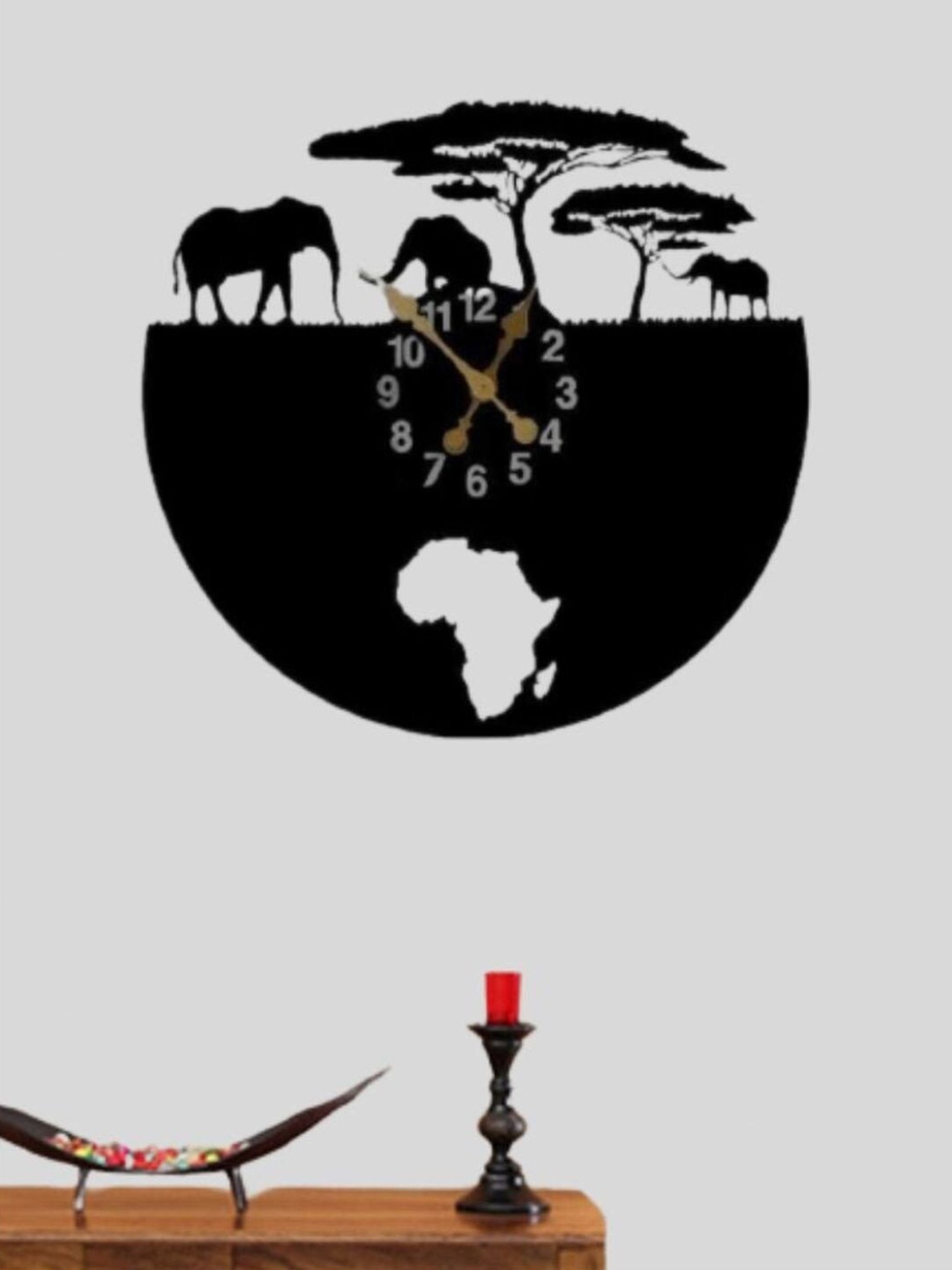 

The Art House Black Abstract Shaped Contemporary Analogue Wall Clock