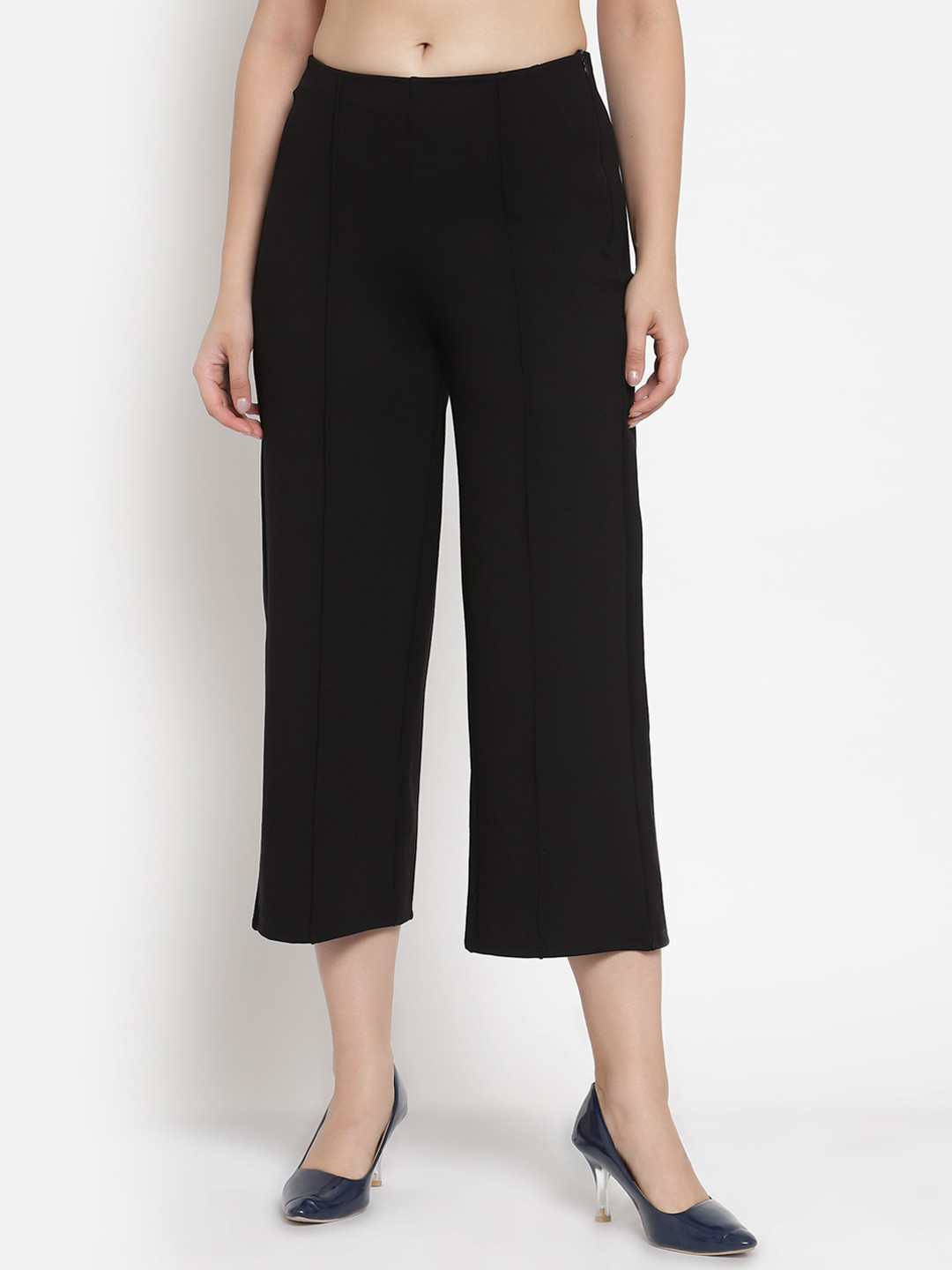 

Gipsy Women Straight Fit Mid-Rise Culottes, Black