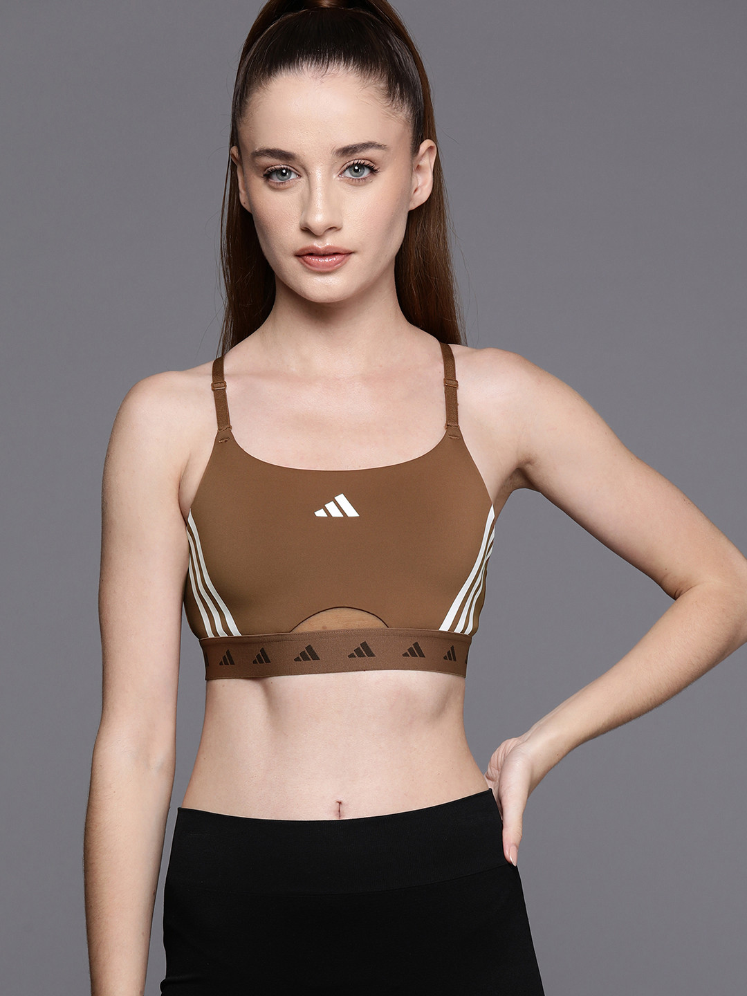 

ADIDAS Aeroreact Low Support Training Bra- HZ1517, Brown