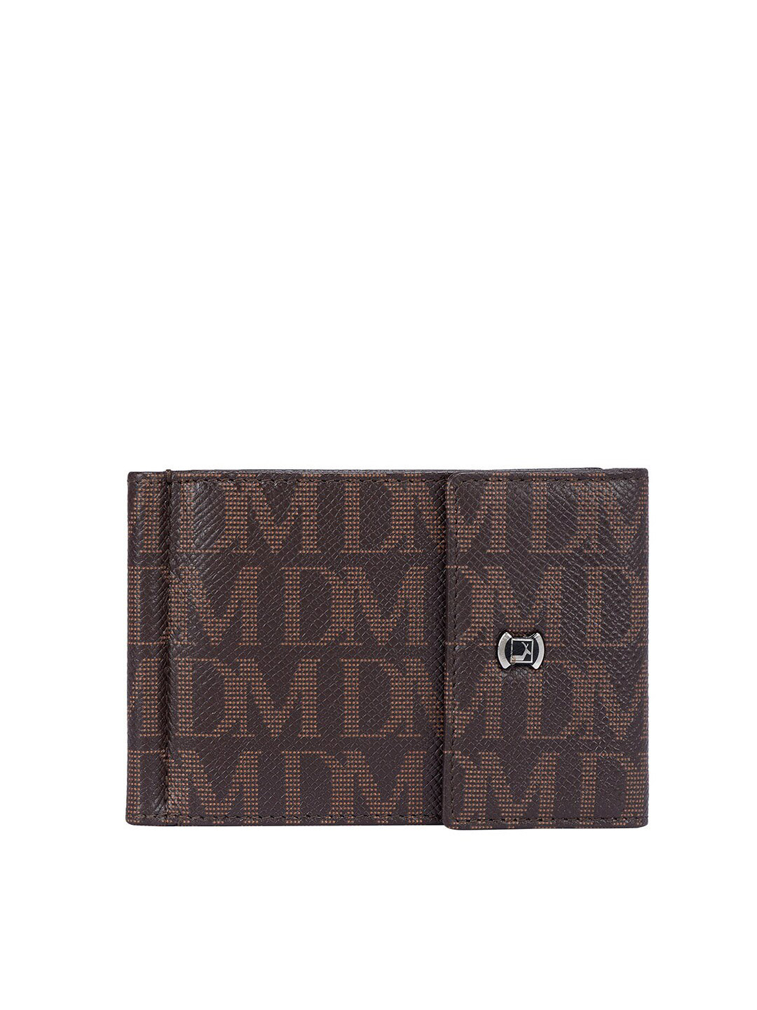 

Da Milano Men Printed Leather Three Fold Wallet, Brown