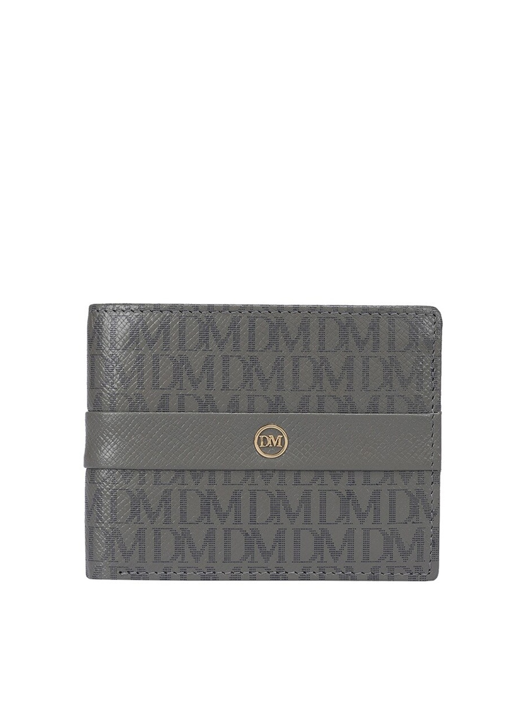 

Da Milano Men Printed Leather Two Fold Wallet, Brown