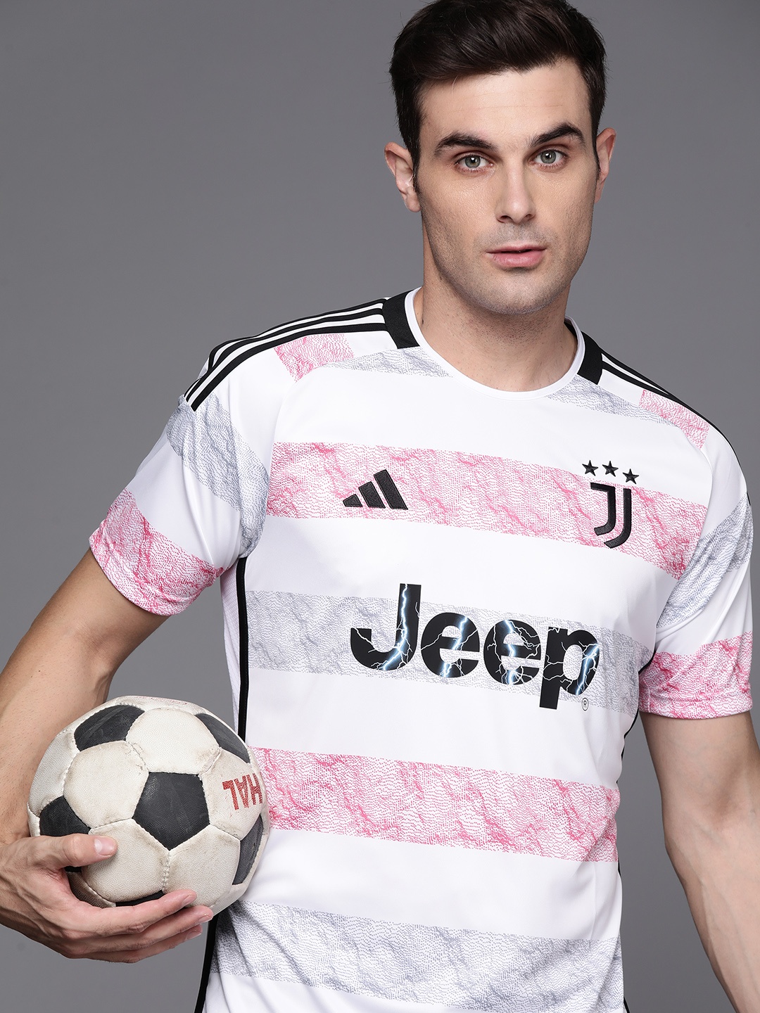 

ADIDAS Men Typography Printed Juventus Football T-shirt, White
