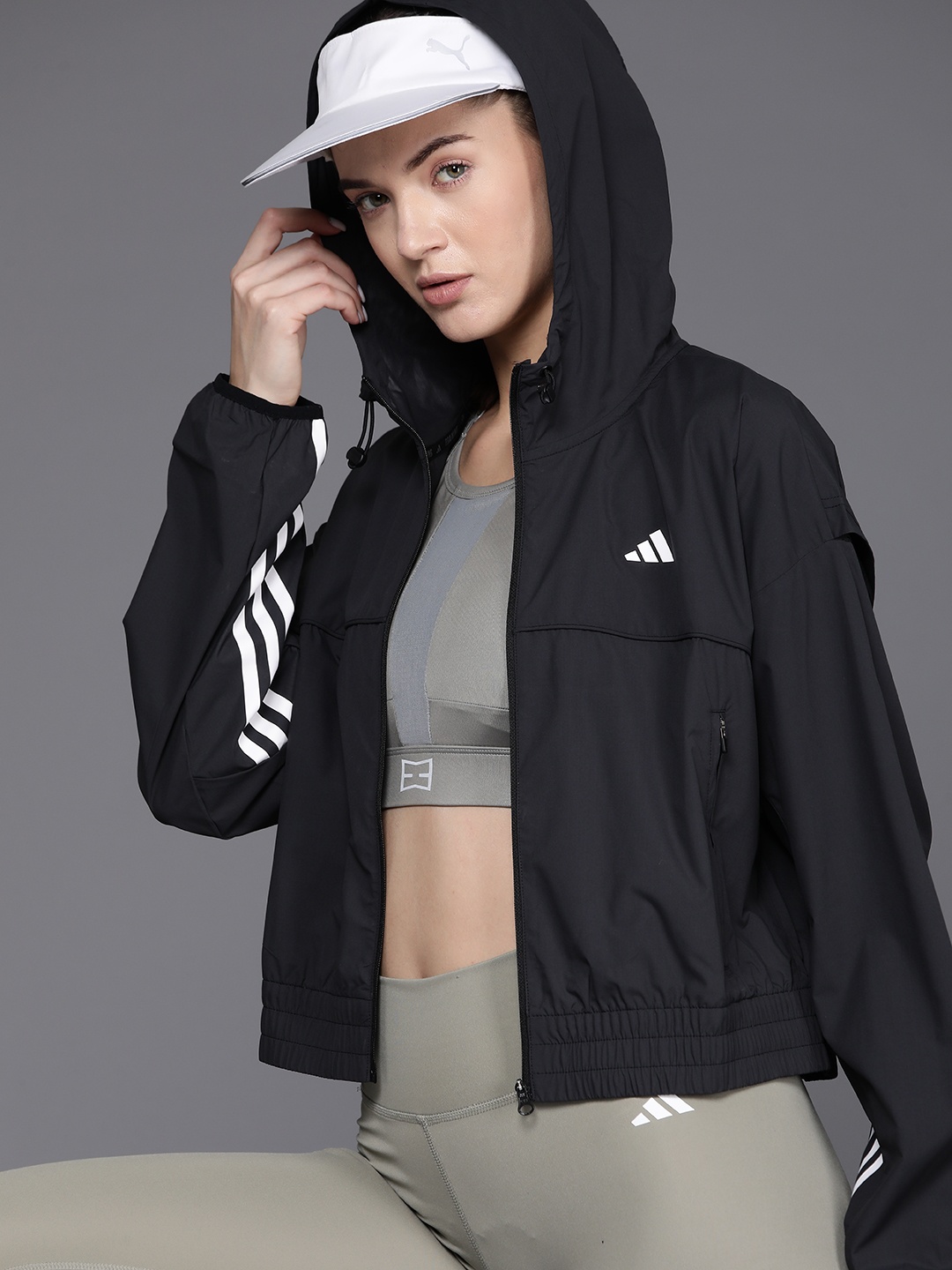 

ADIDAS WIND.RDY Hyperglam Windbreaker Jacket, Black