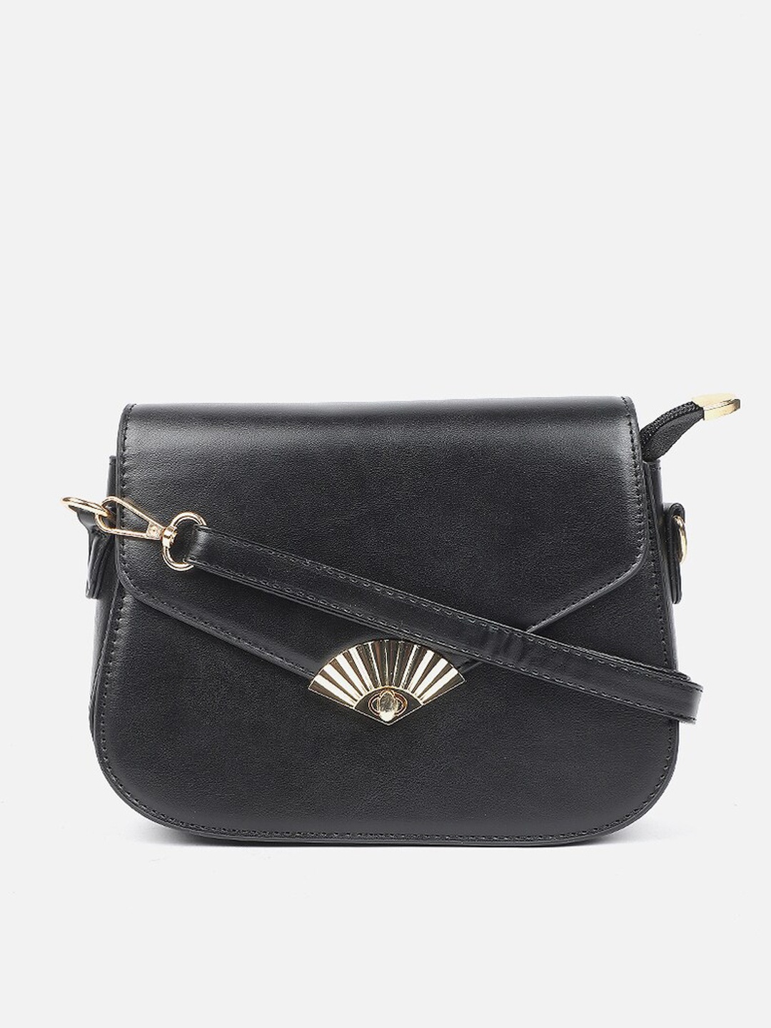 

Carlton London Textured Structured Sling Bag, Black