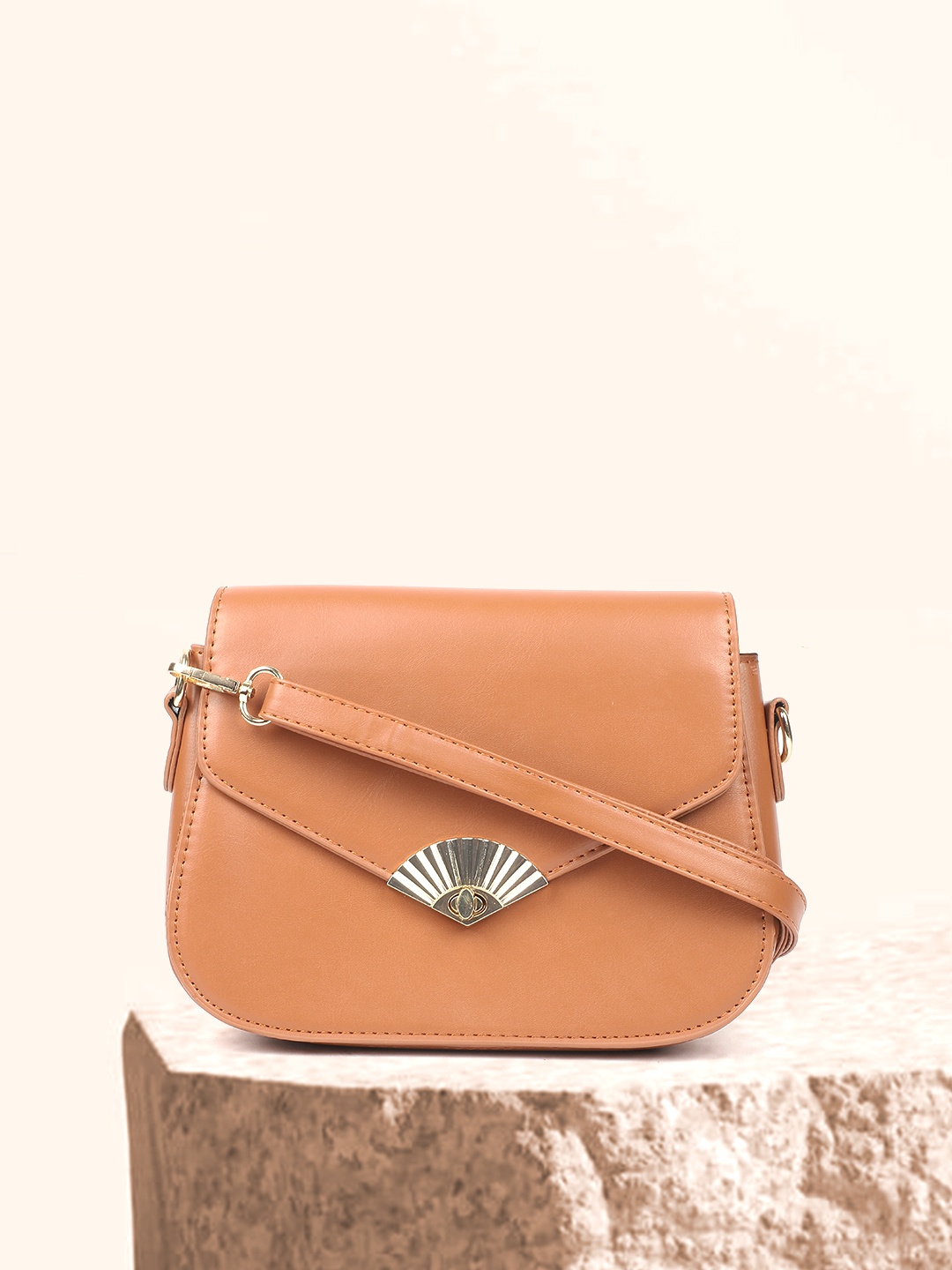 

Carlton London Bowling Sling Bag, Tan