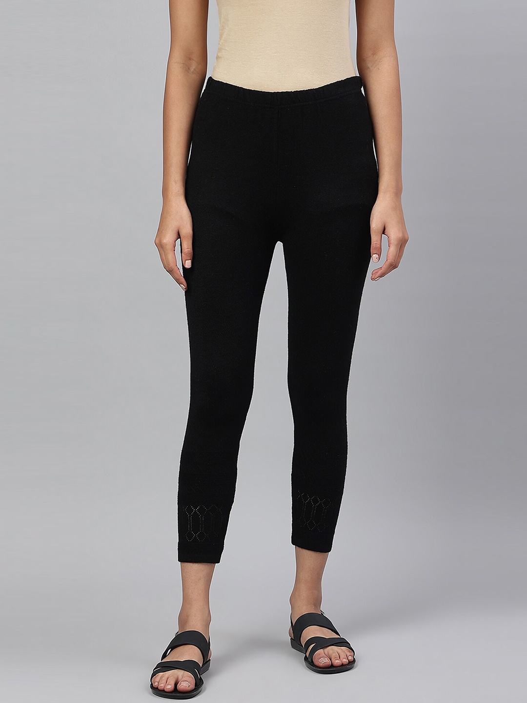 

AURELIA Ankle Length Leggings, Black