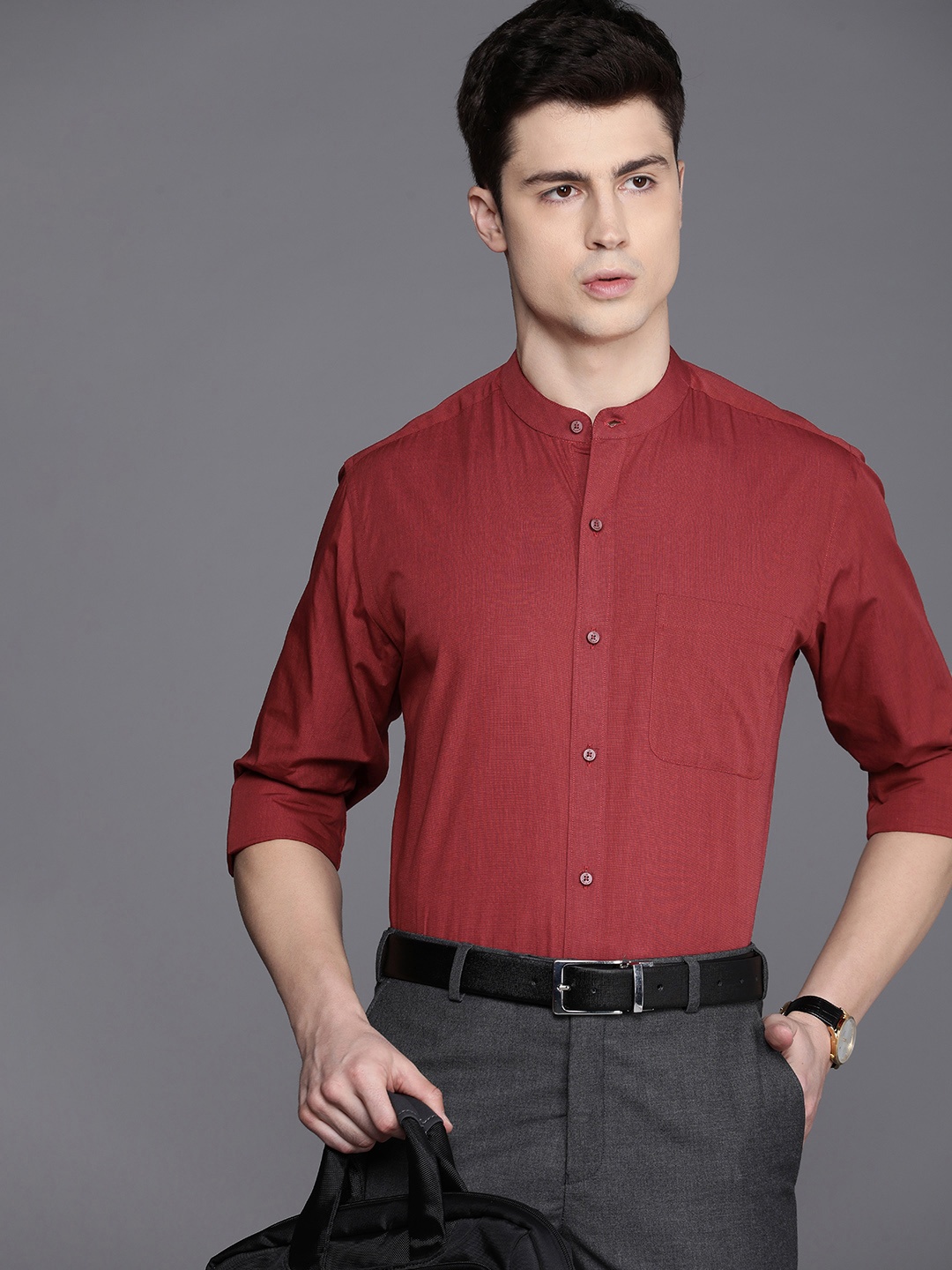 

Raymond Contemporary Pure Cotton Formal Shirt, Red