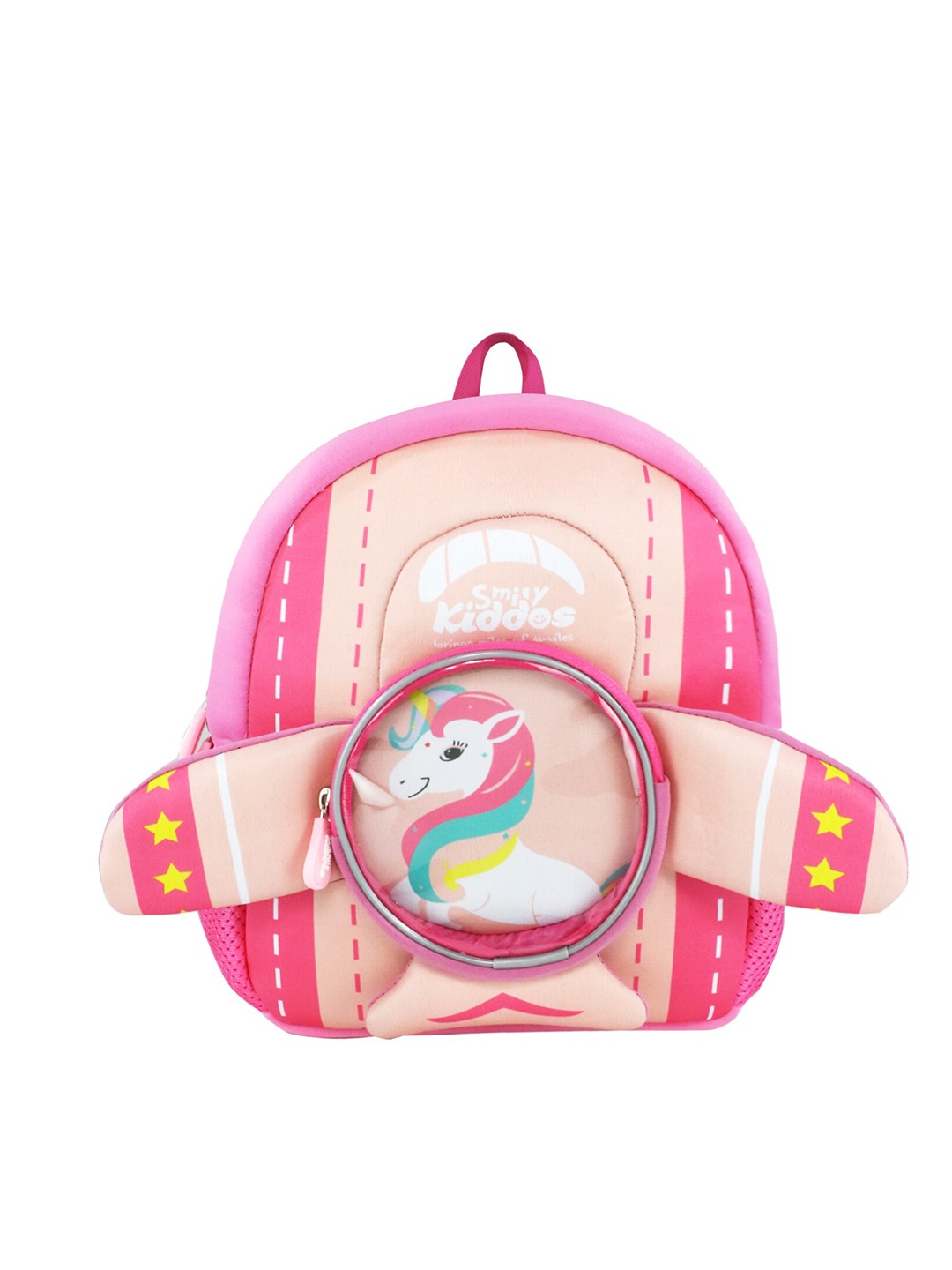 Smily Kiddos Kids Graphic Printed Backpack, Pink