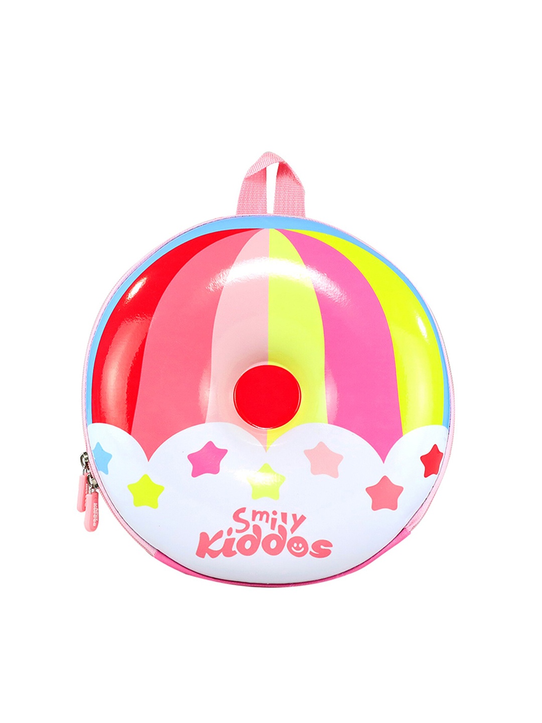 

Smily Kiddos Unisex Kids Printed Donut-Shaped Backpack, Pink