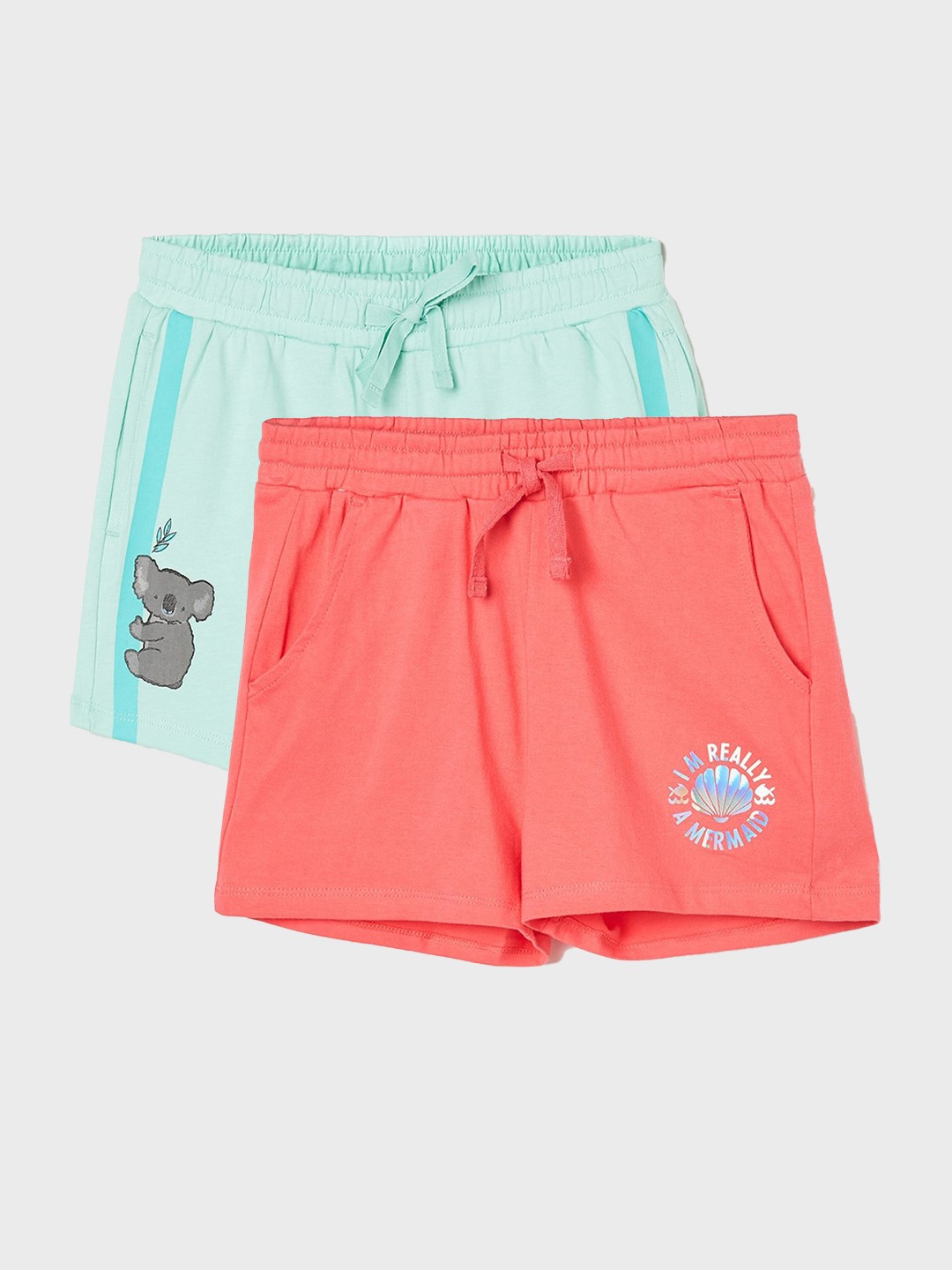 

Fame Forever by Lifestyle Girls Pack Of 2 Mid-Rise Cotton Shorts, Coral