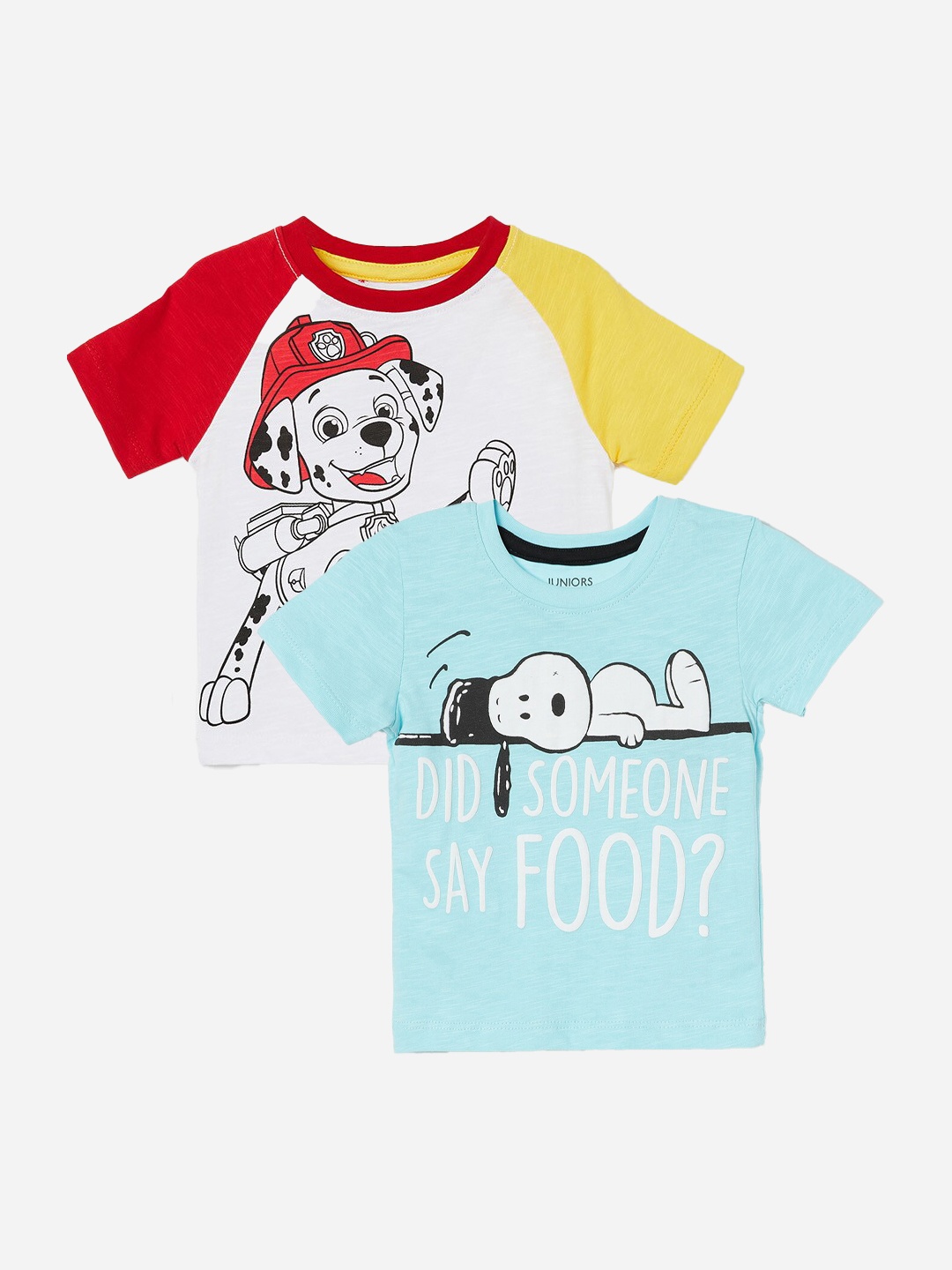 

Juniors by Lifestyle Boys Pack Of 2 Printed Pure Cotton T-shirt, Blue