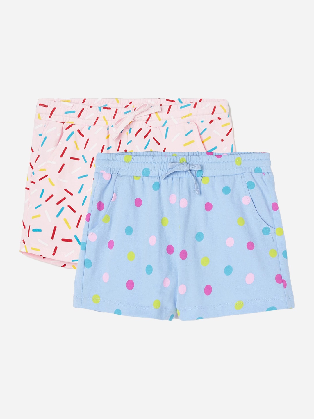

Fame Forever by Lifestyle Girls Pack Of 2 Mid-Rise Cotton Shorts, Blue