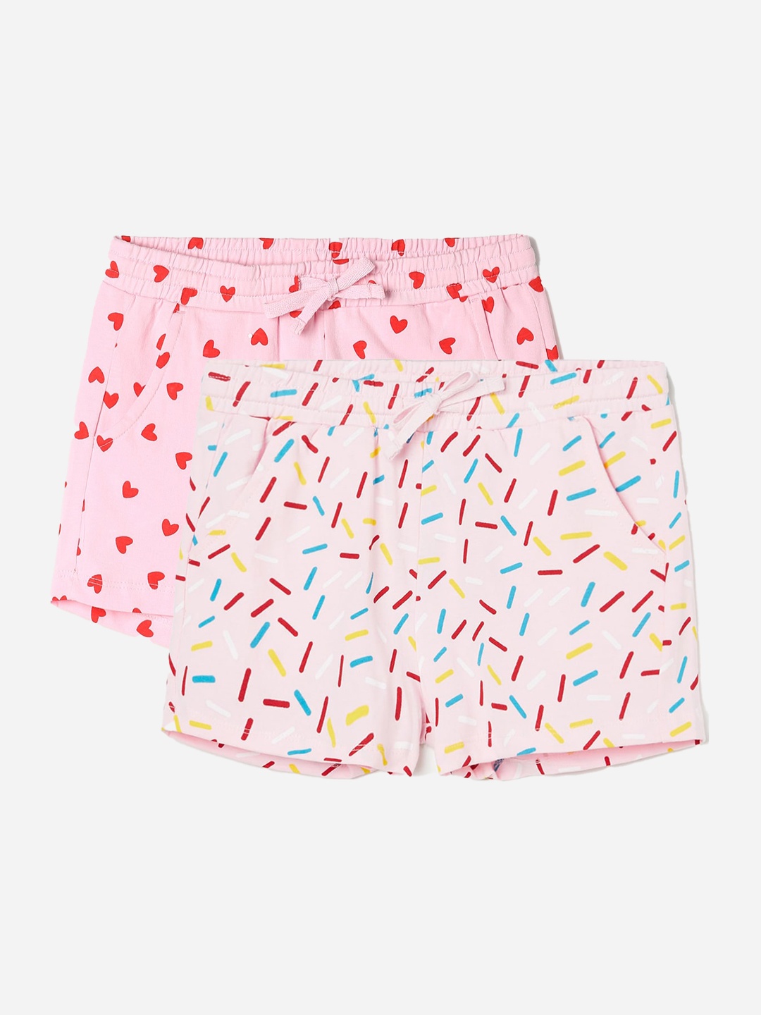 

Fame Forever by Lifestyle Girls Pack Of 2 Mid-Rise Cotton Shorts, Pink