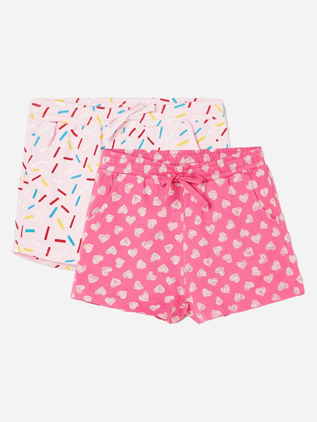 

Fame Forever by Lifestyle Girls Pack Of 2 Mid-Rise Cotton Shorts, Pink