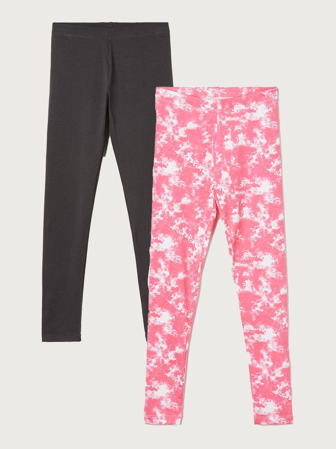 

Fame Forever by Lifestyle Girls Pack Of 2 Cotton Lycra Ankle-Length Leggings, Pink
