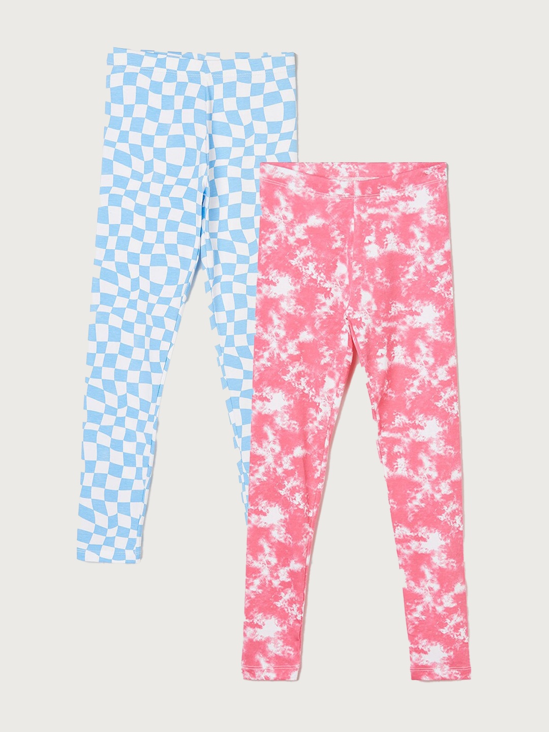 

Fame Forever by Lifestyle Girls Pack Of 2 Cotton Lycra Ankle-Length Leggings, Pink