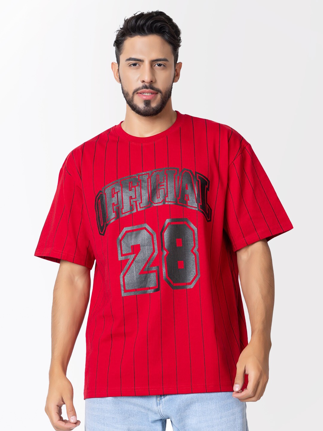 

Skidlers Typography Printed Pure Cotton T-shirt, Red